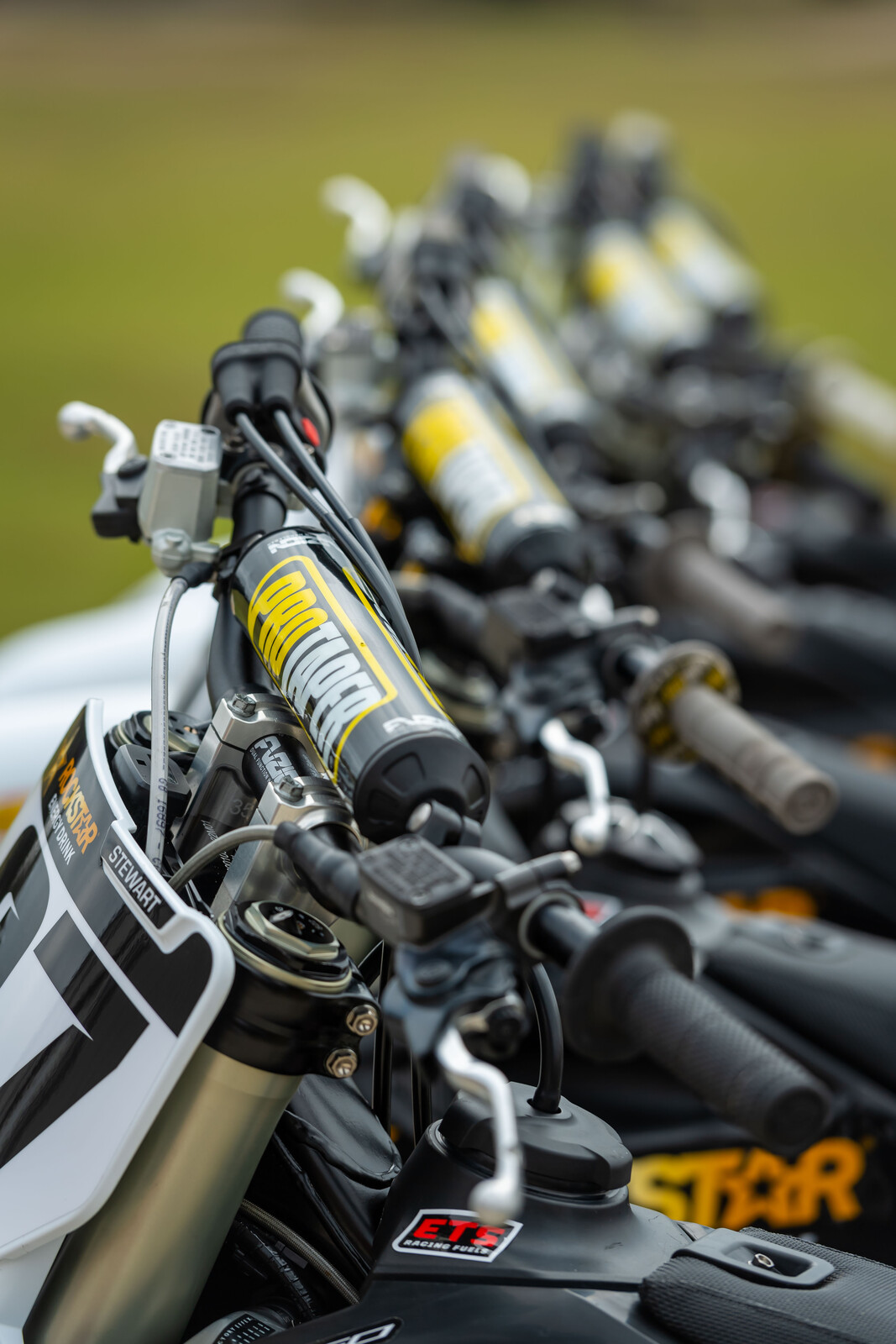 The 2022 Rockstar Energy Husqvarna race machines.