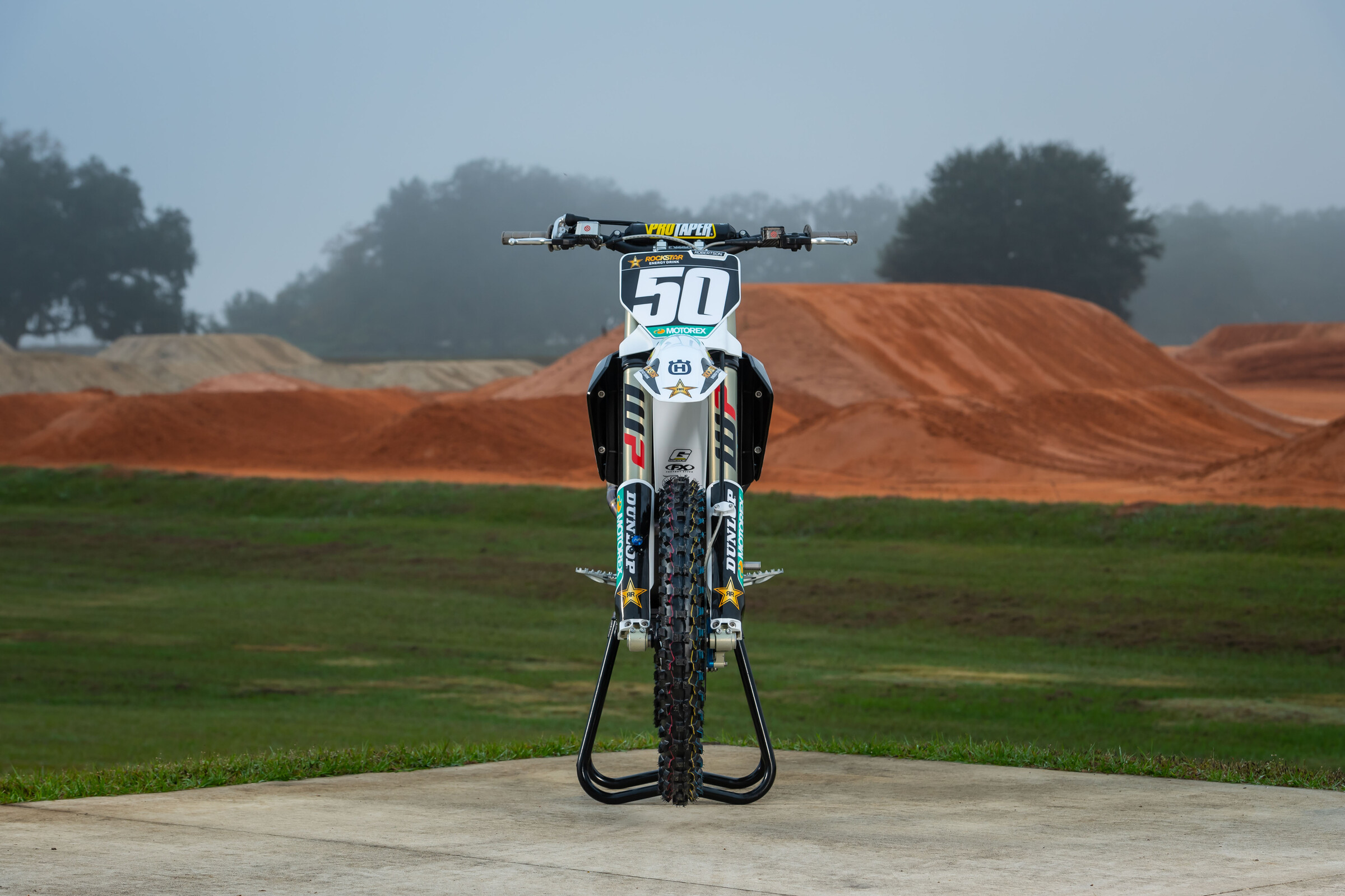 #50 Stilez Robertson's 2022 Husqvarna FC 250 Rockstar Edition race machine.