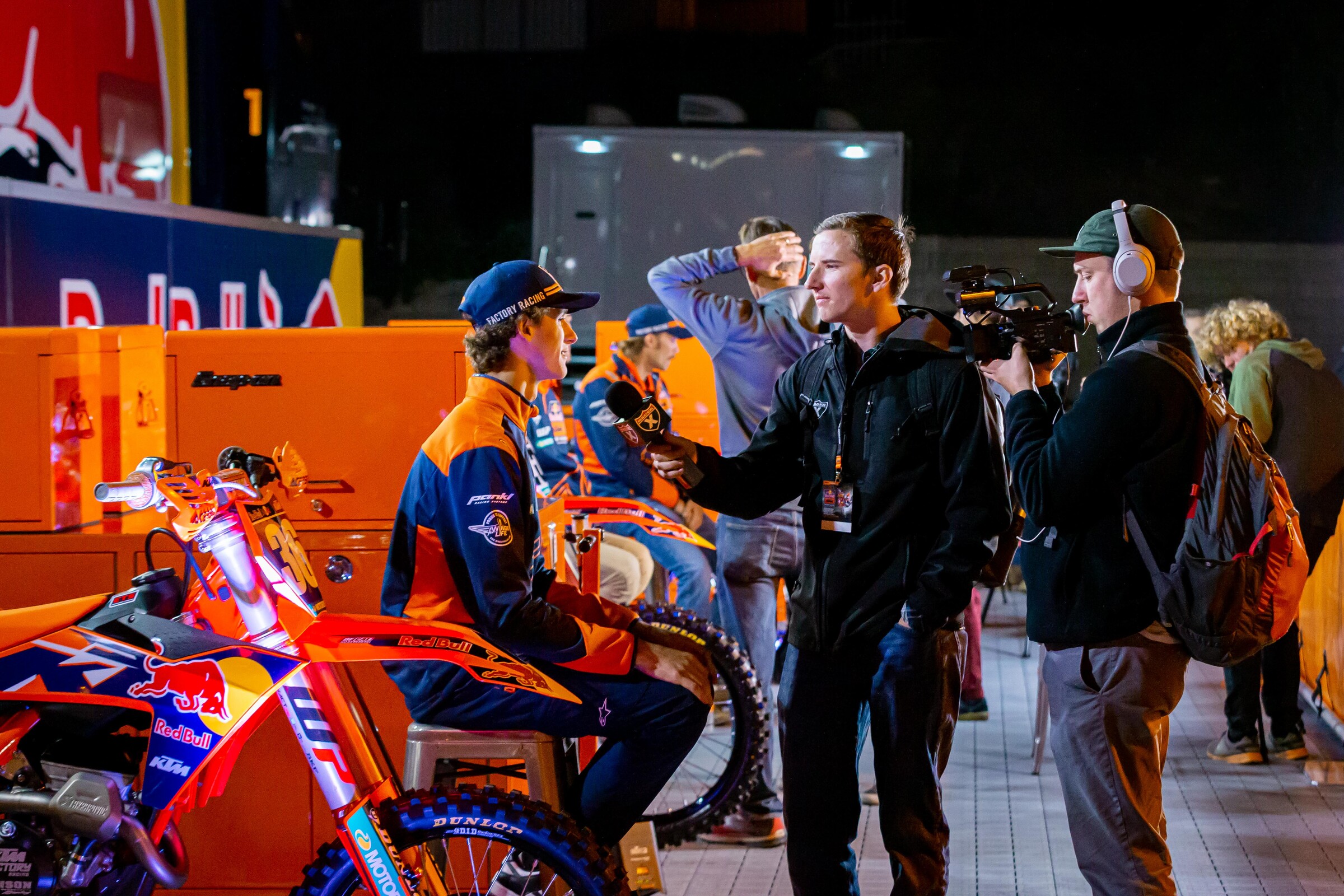 Max Vohland at the 2022 Red Bull KTM team intro.