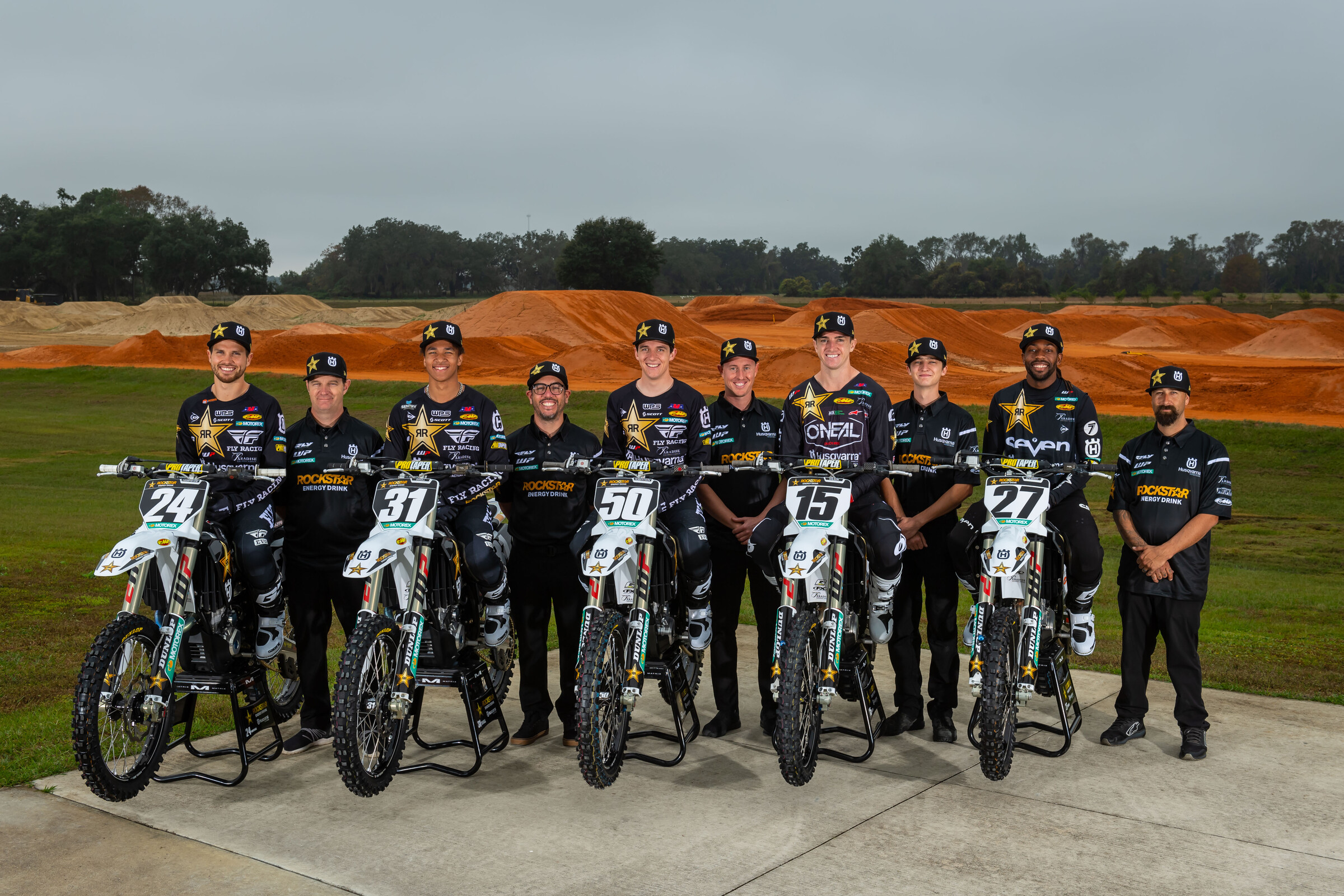 2022 Rockstar Energy Husqvarna race team.
