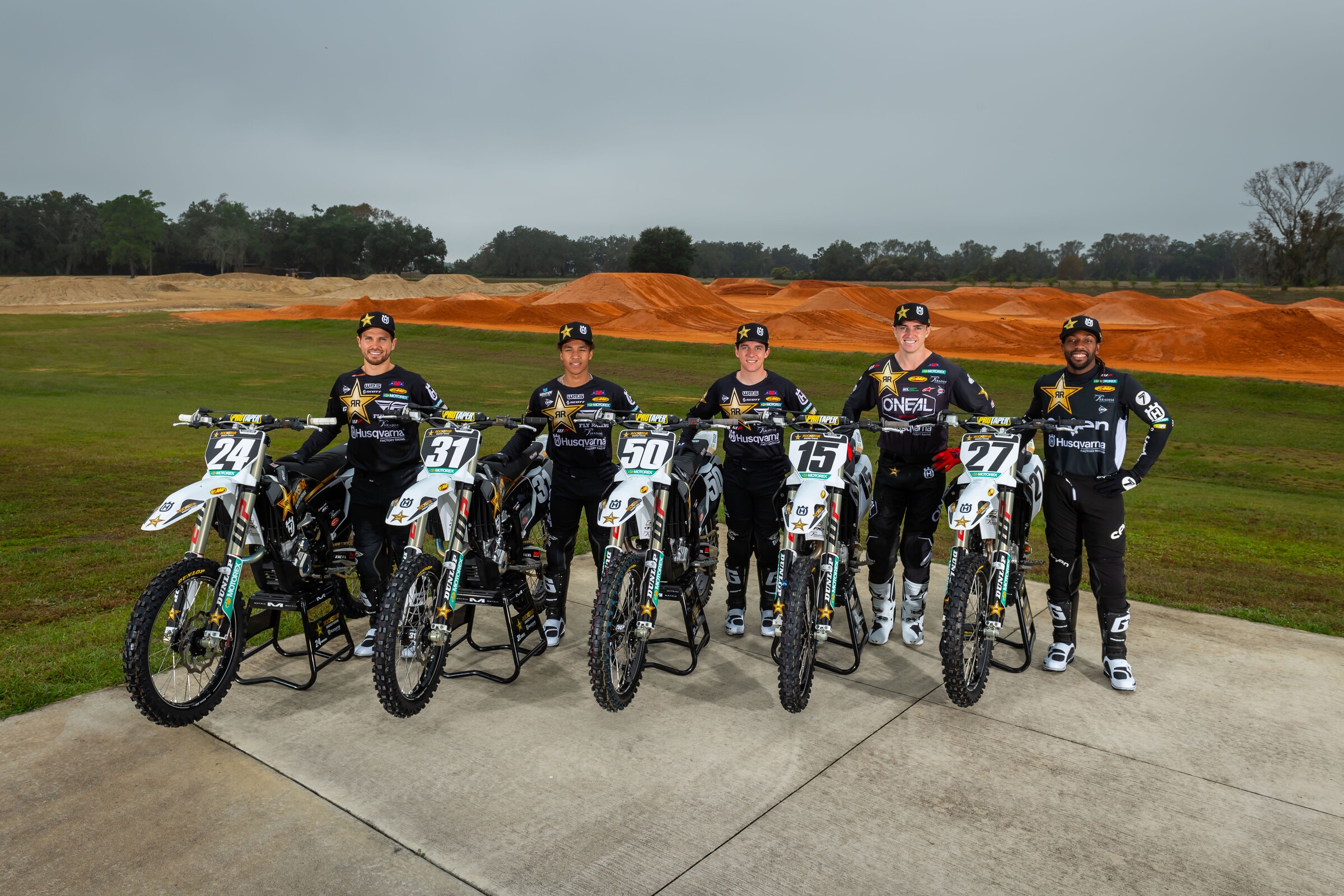 2022 Rockstar Energy Husqvarna race team.