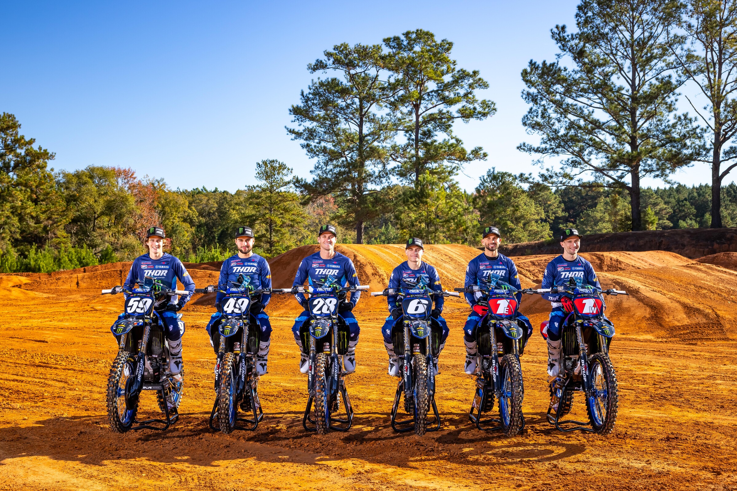 The 2022 Monster Energy/Star Yamaha Racing team 250SX Class roster.