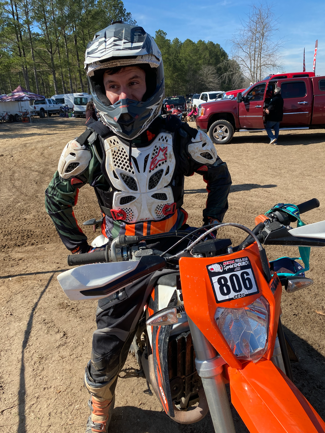 Phil heard Weege rides with a light on his KTM and this photo confirms it.