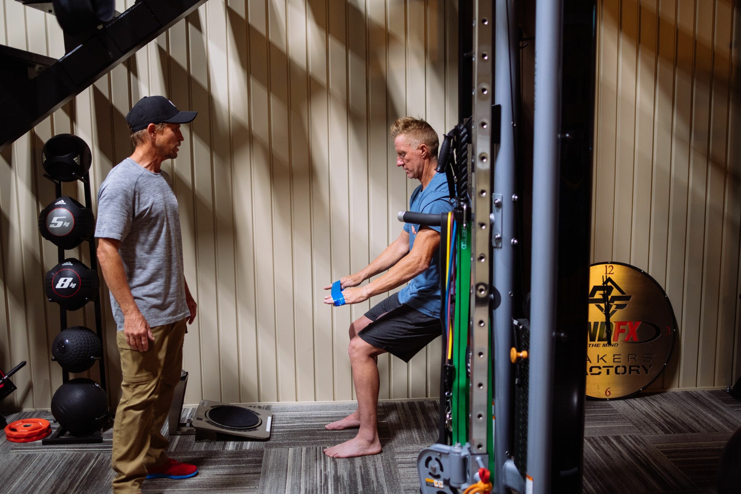 Aldon Baker (left) with Keefer.