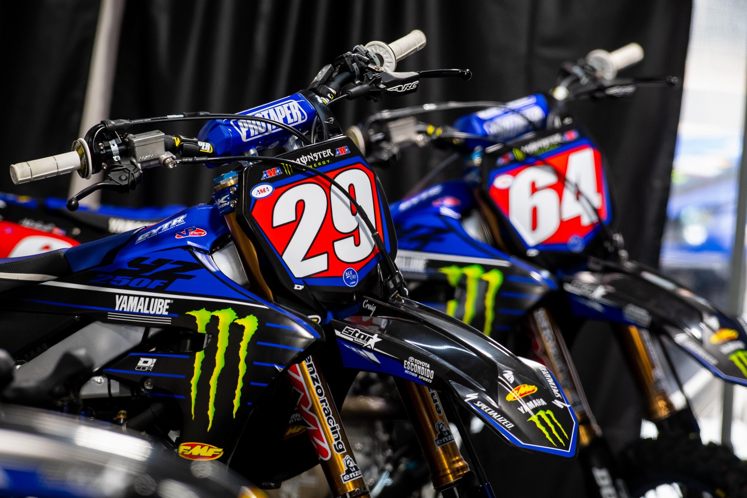 Craig and Nichols' YZ250F race machines sharing the 250SX East Region points lead at the Indianapolis 1 Supercross.