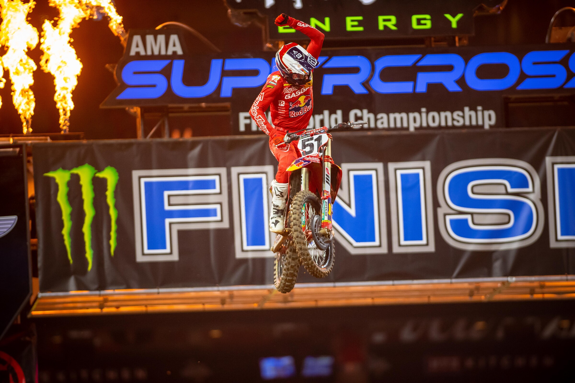 Barcia winning the 2021 Houston 1 Supercross season-opener.