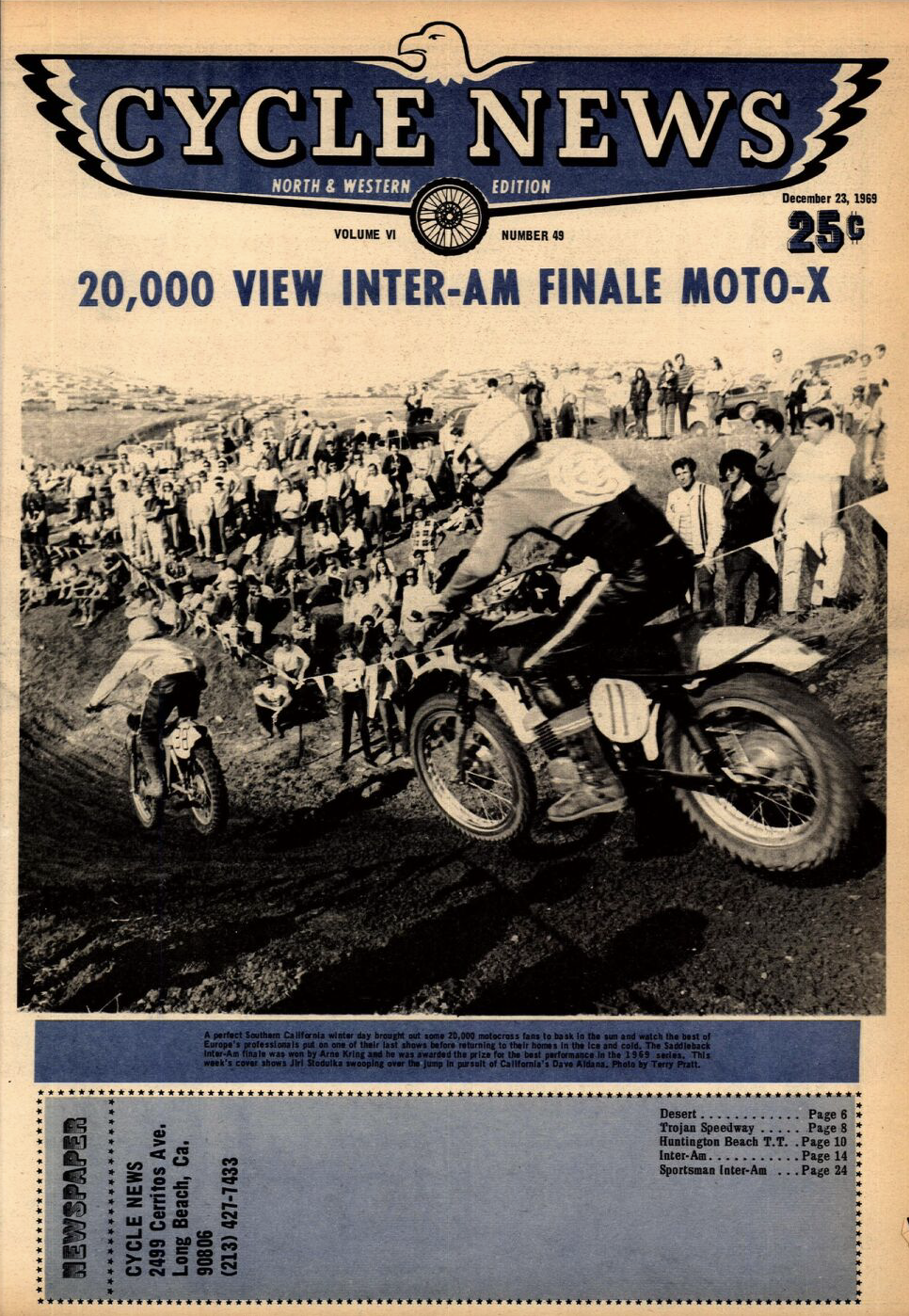 A 1969 issue of Cycle News.