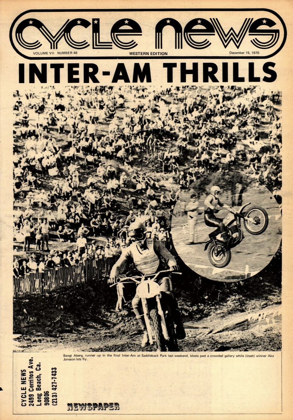 A 1971 issue of Cycle News.
