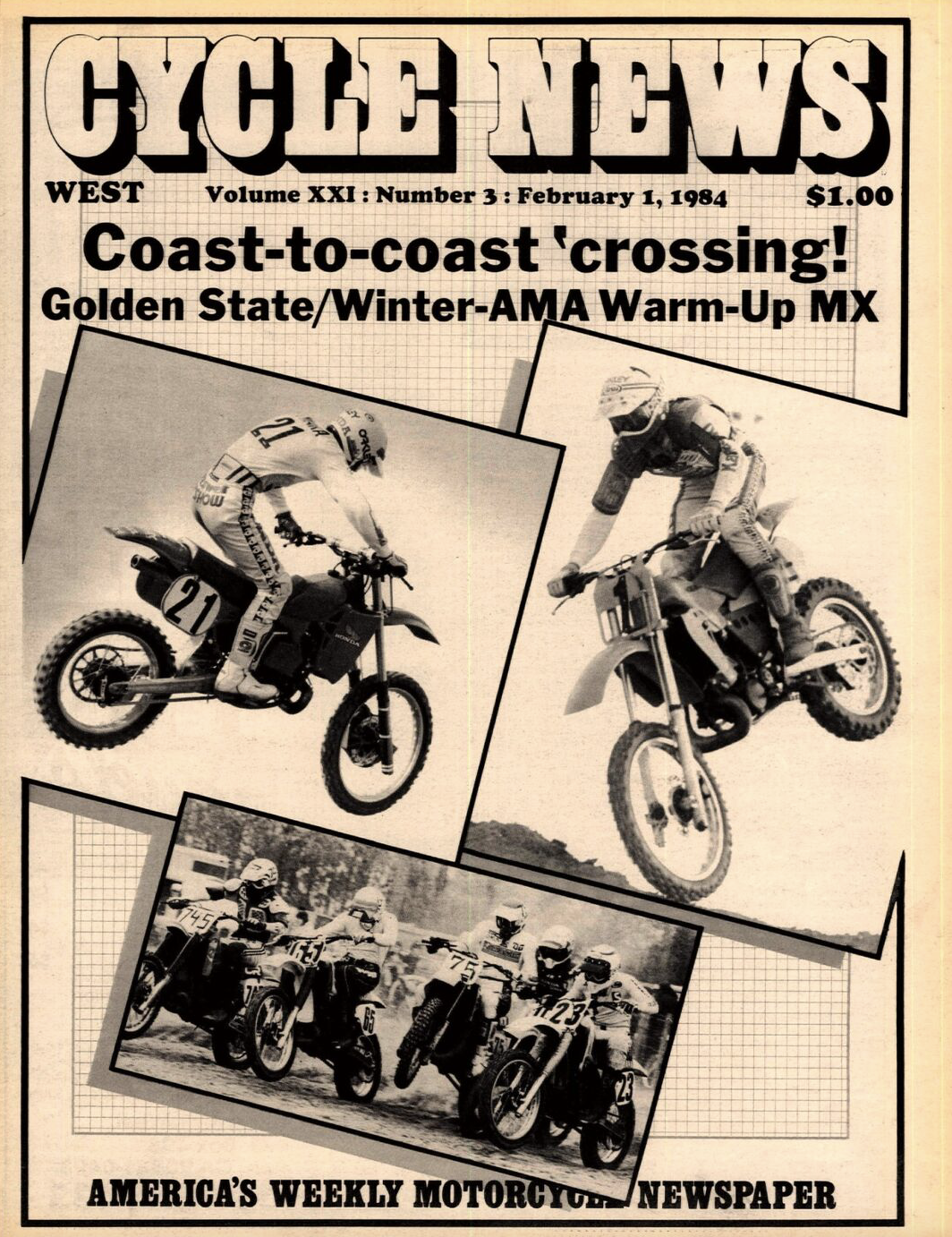 A 1983 issue of Cycle News.