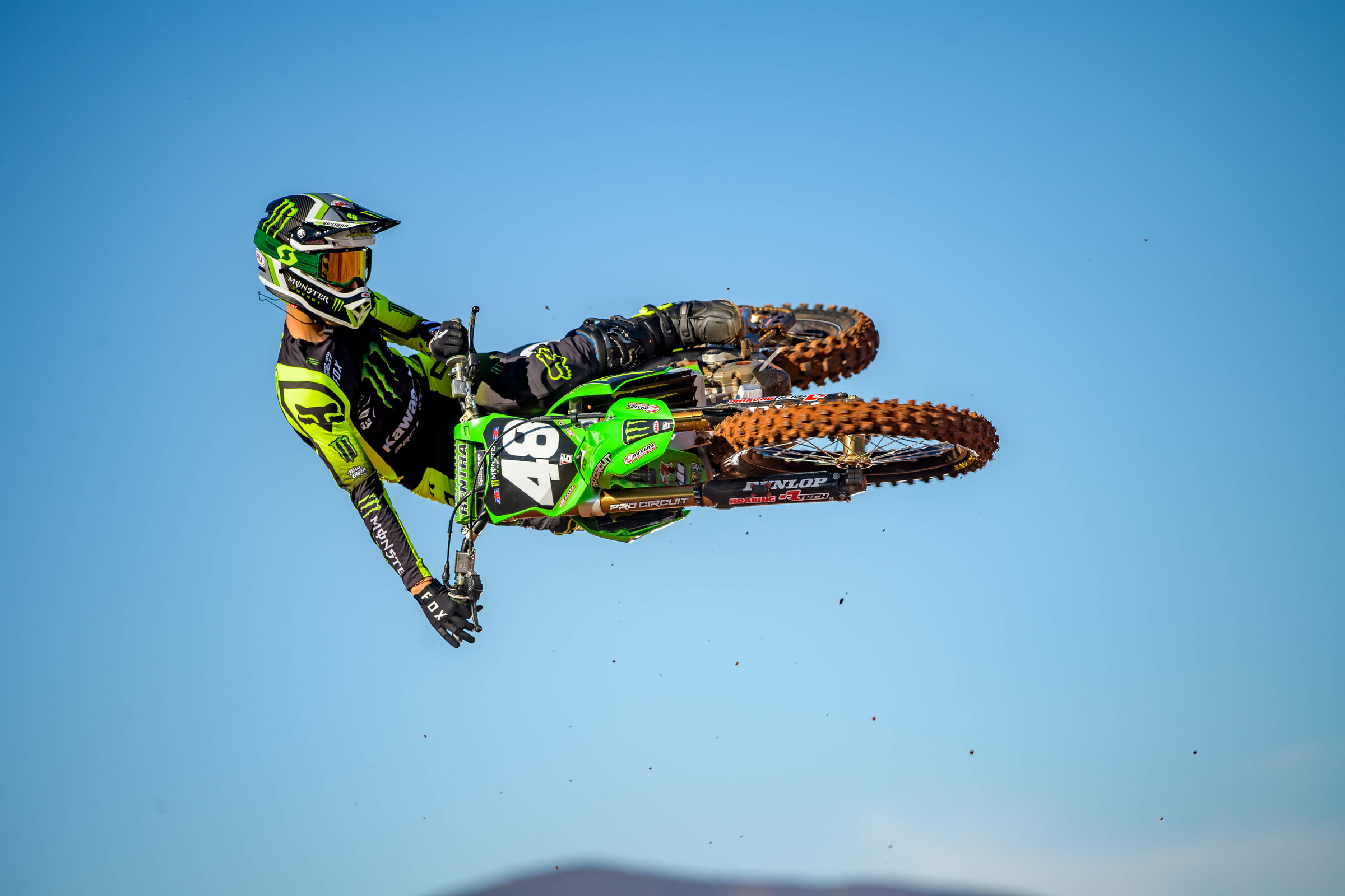 McAdoo at the 2022 Kawasaki team photo shoot in December.