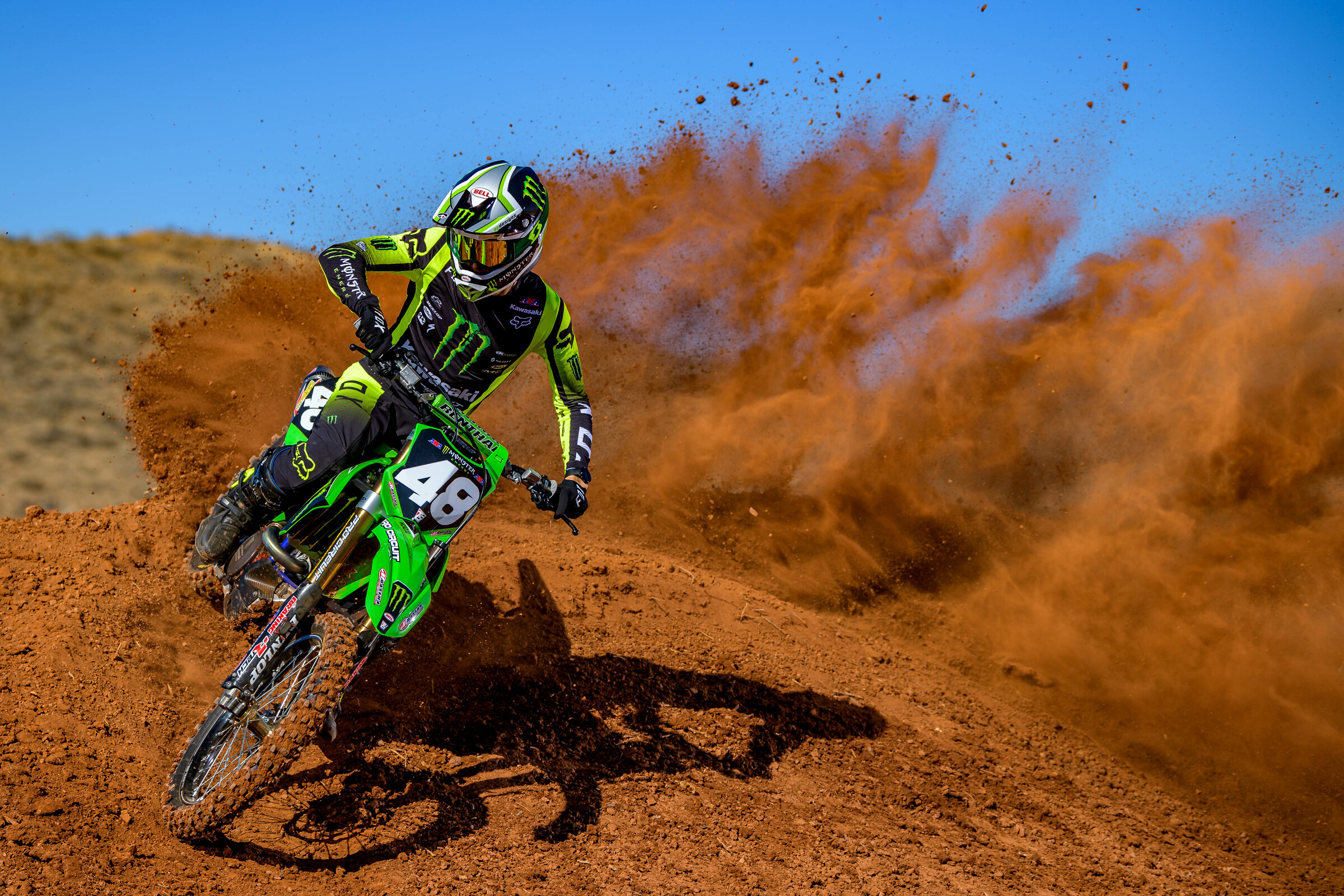 McAdoo at the 2022 Kawasaki team photo shoot in December.