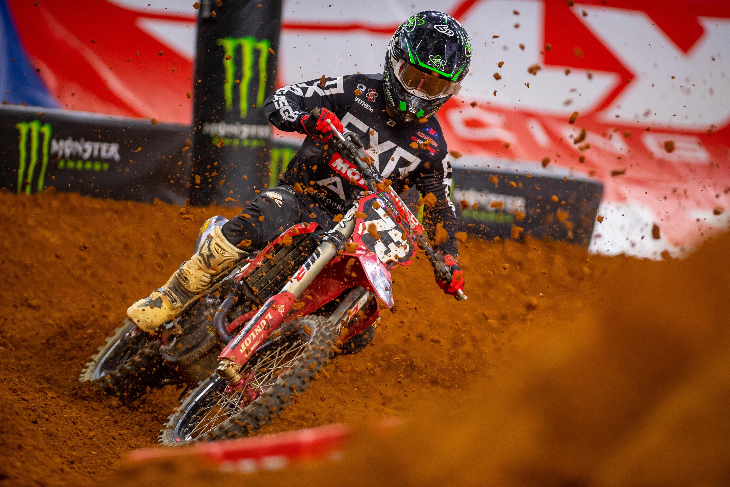 Kelley at the Arlington 3 Supercross.