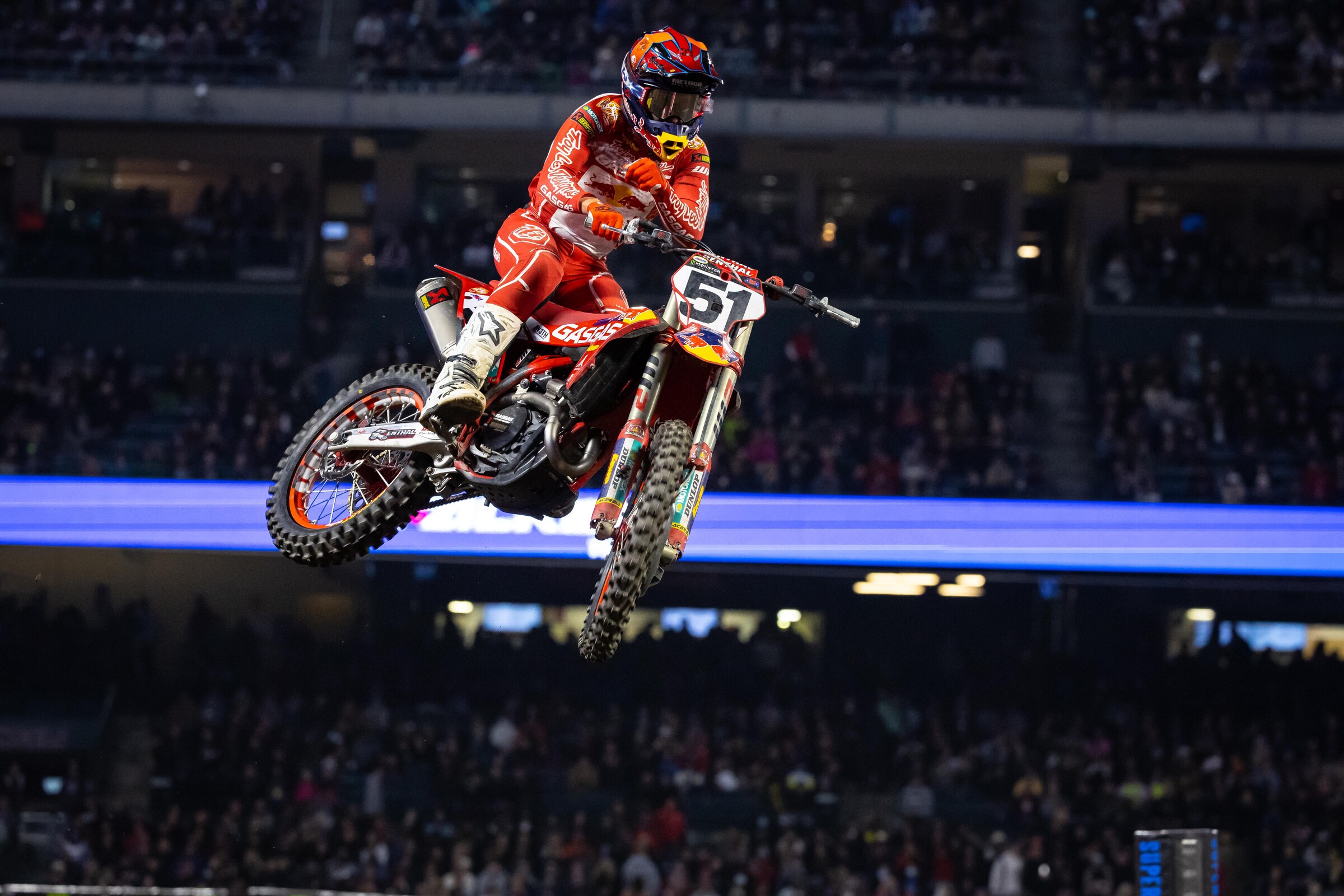 Justin Barcia didn't get the opening round four-peat, but he did end the night on the box.