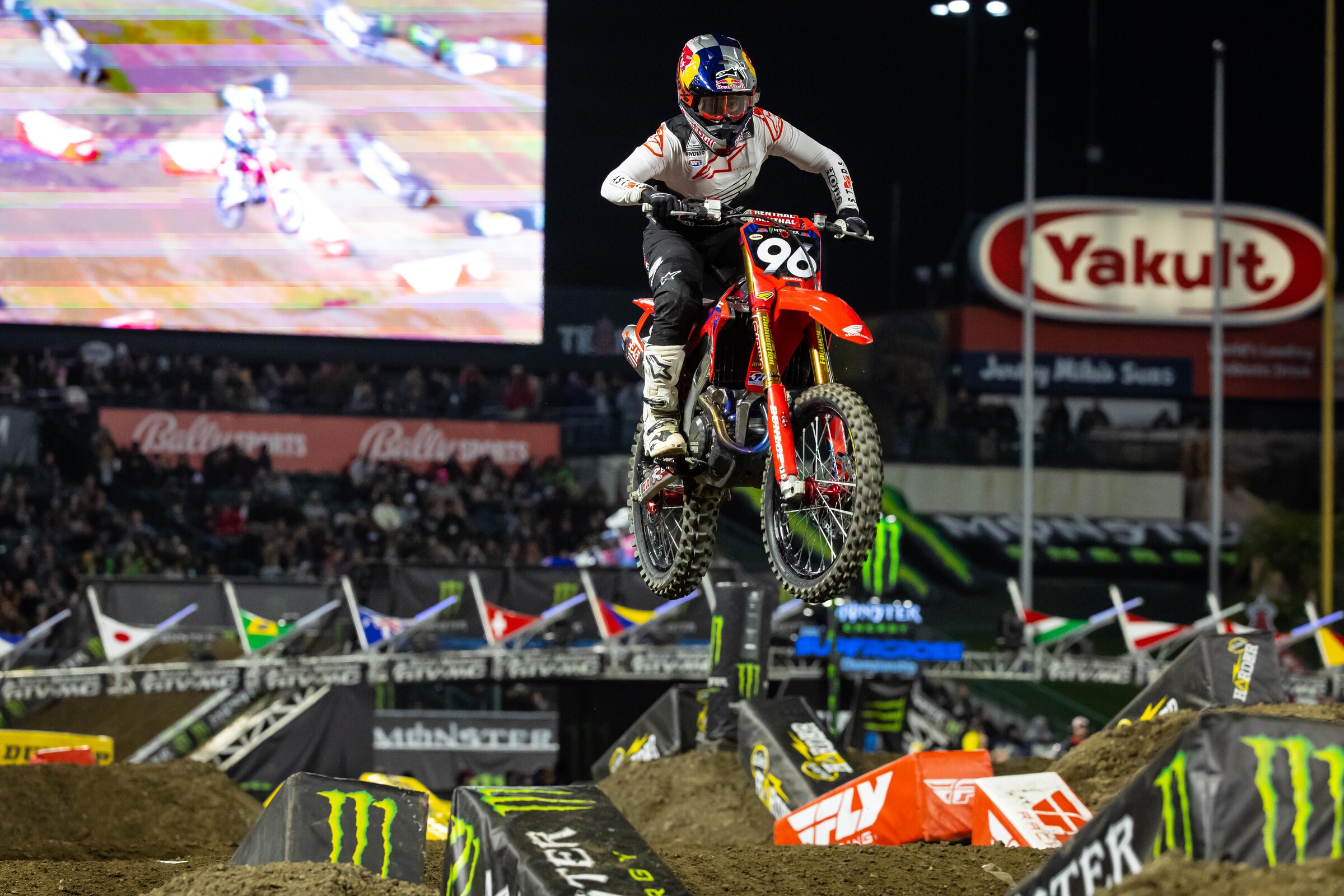 Hunter Lawrence was one of the fastest riders on the track all main event.