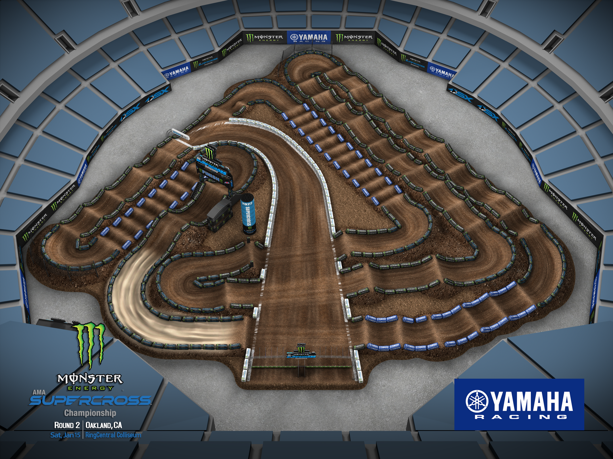 The 2022 Oakland Supercross layout.