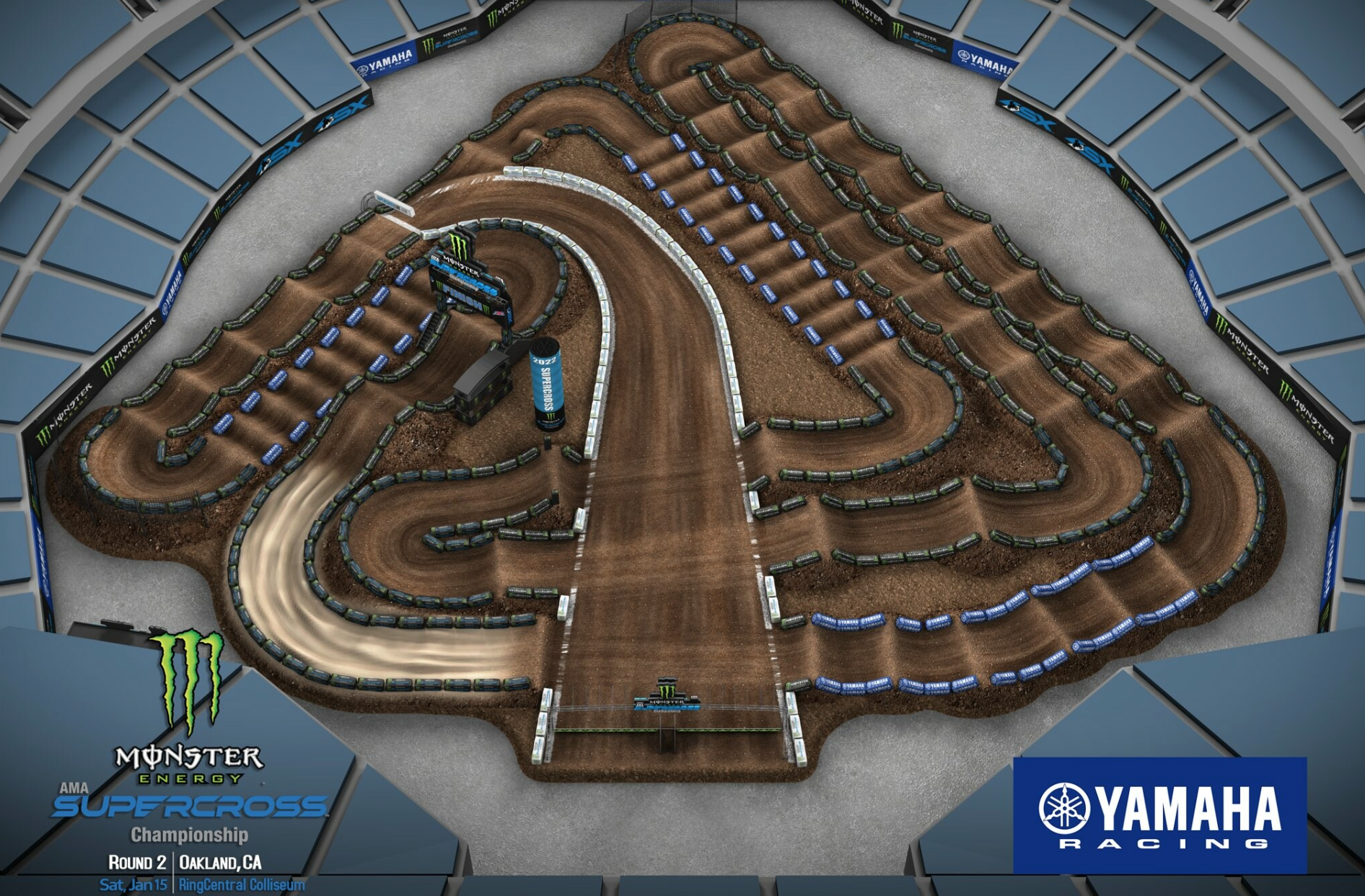The 2022 Oakland Supercross layout.