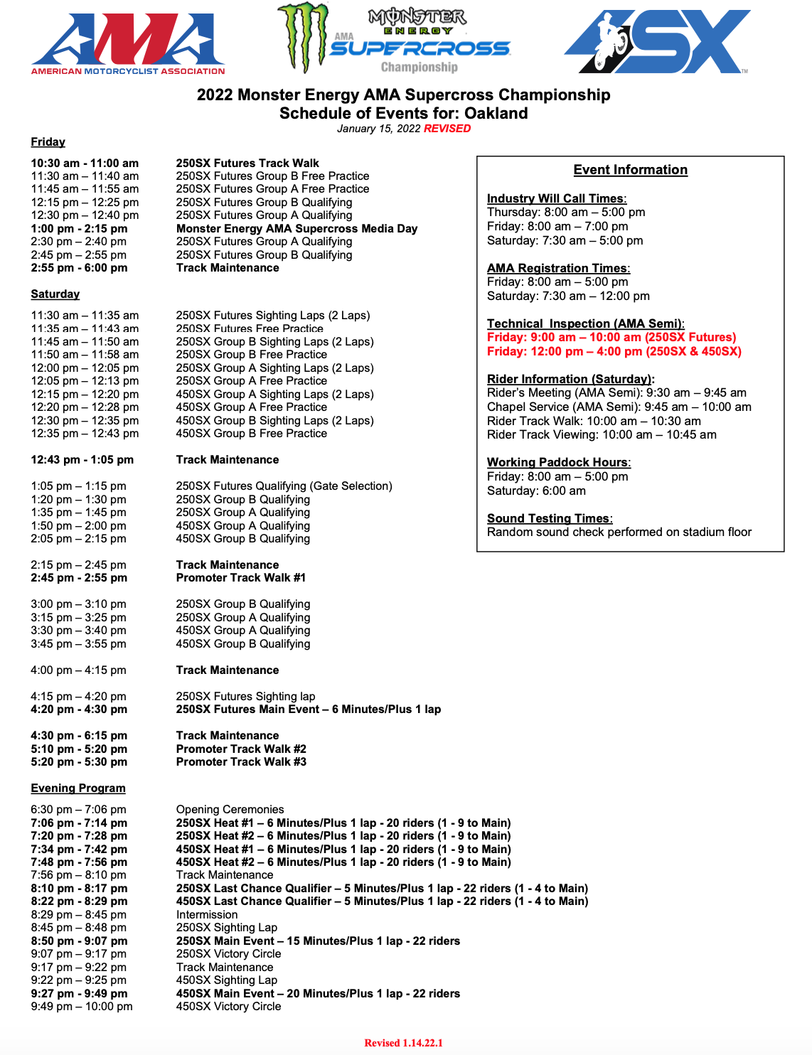 Supercross Television Schedule 2024 carte cado