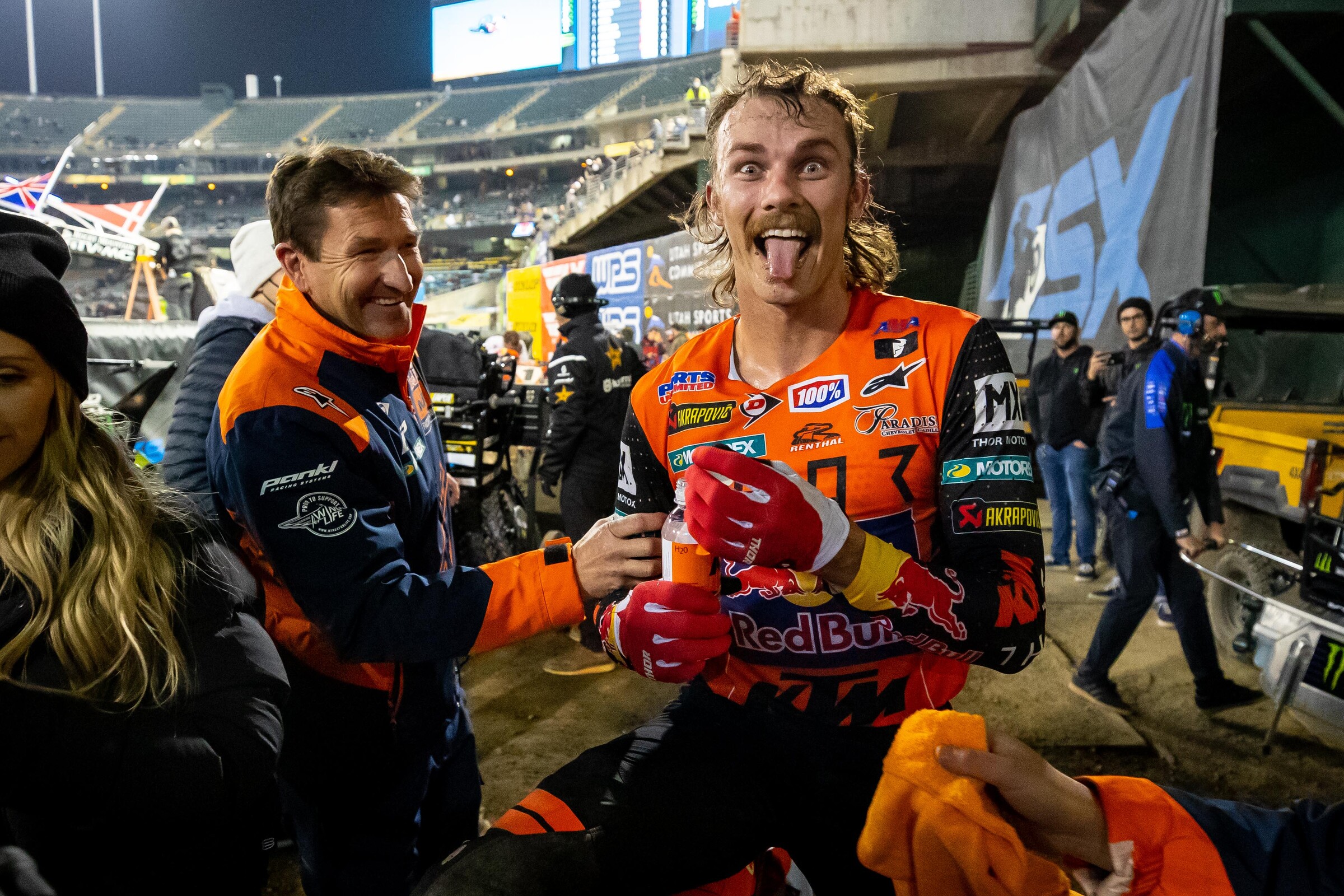 We also see that the KTM squad did not want Plessinger to change his personality. Thank goodness!