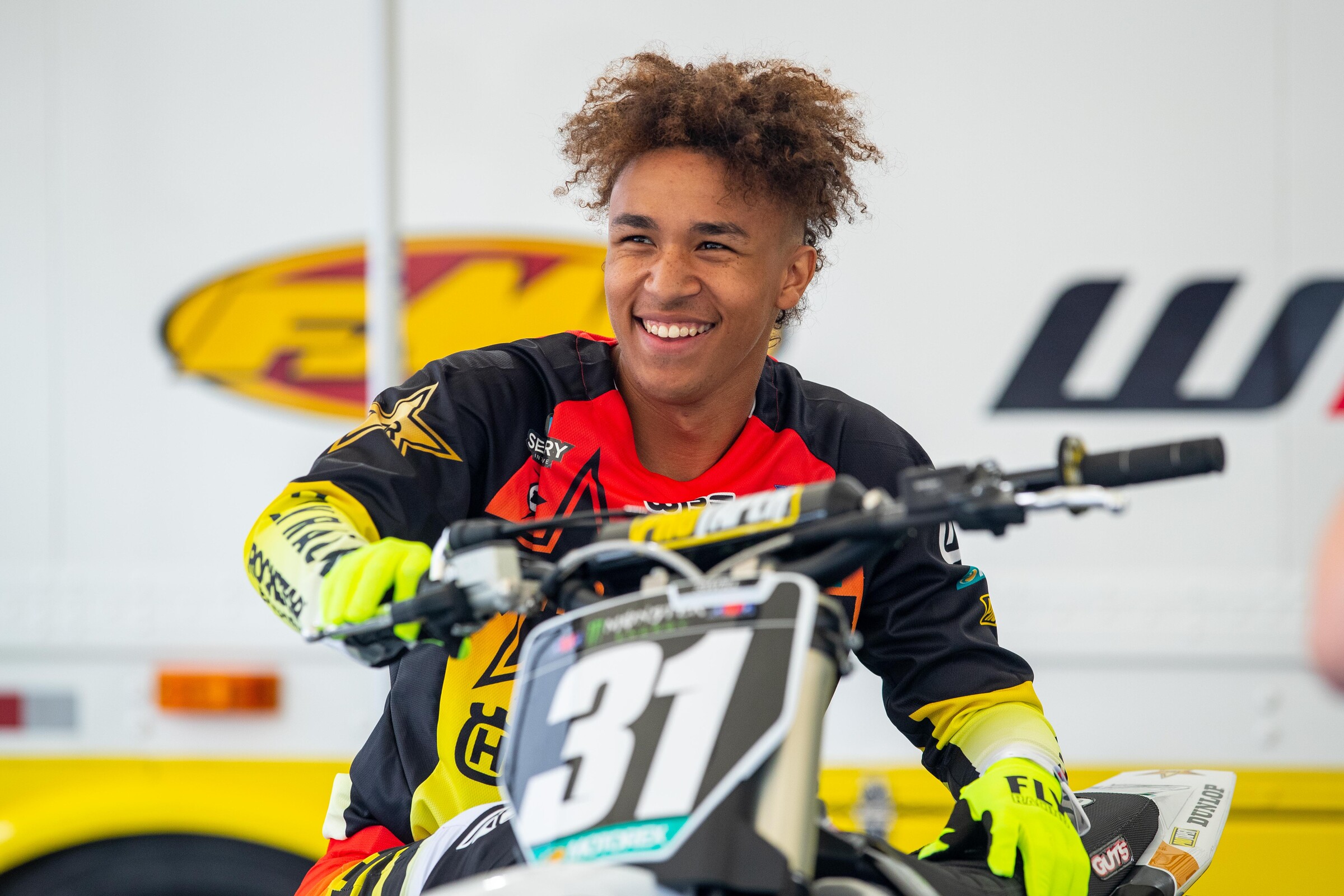 Swoll at the Anaheim 1 Supercross during the day.