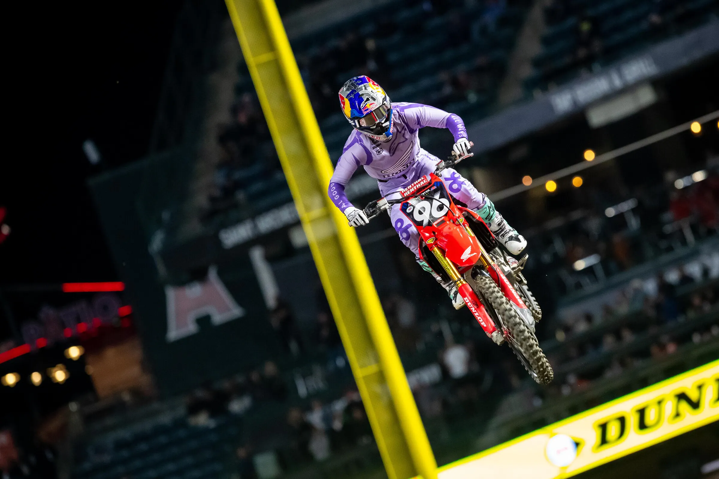 Through four rounds, Hunter Lawrence sits second in the 250SX West Region standings, with four straight podiums to start the season.