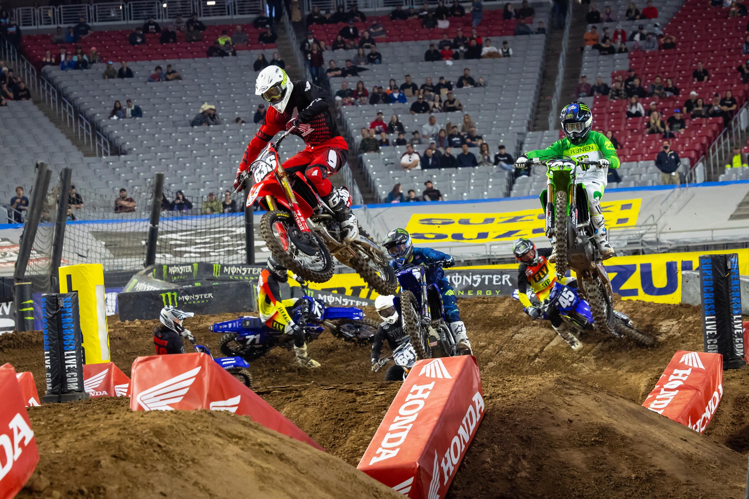 Kalaitzian leading the field at State Farm Stadium.