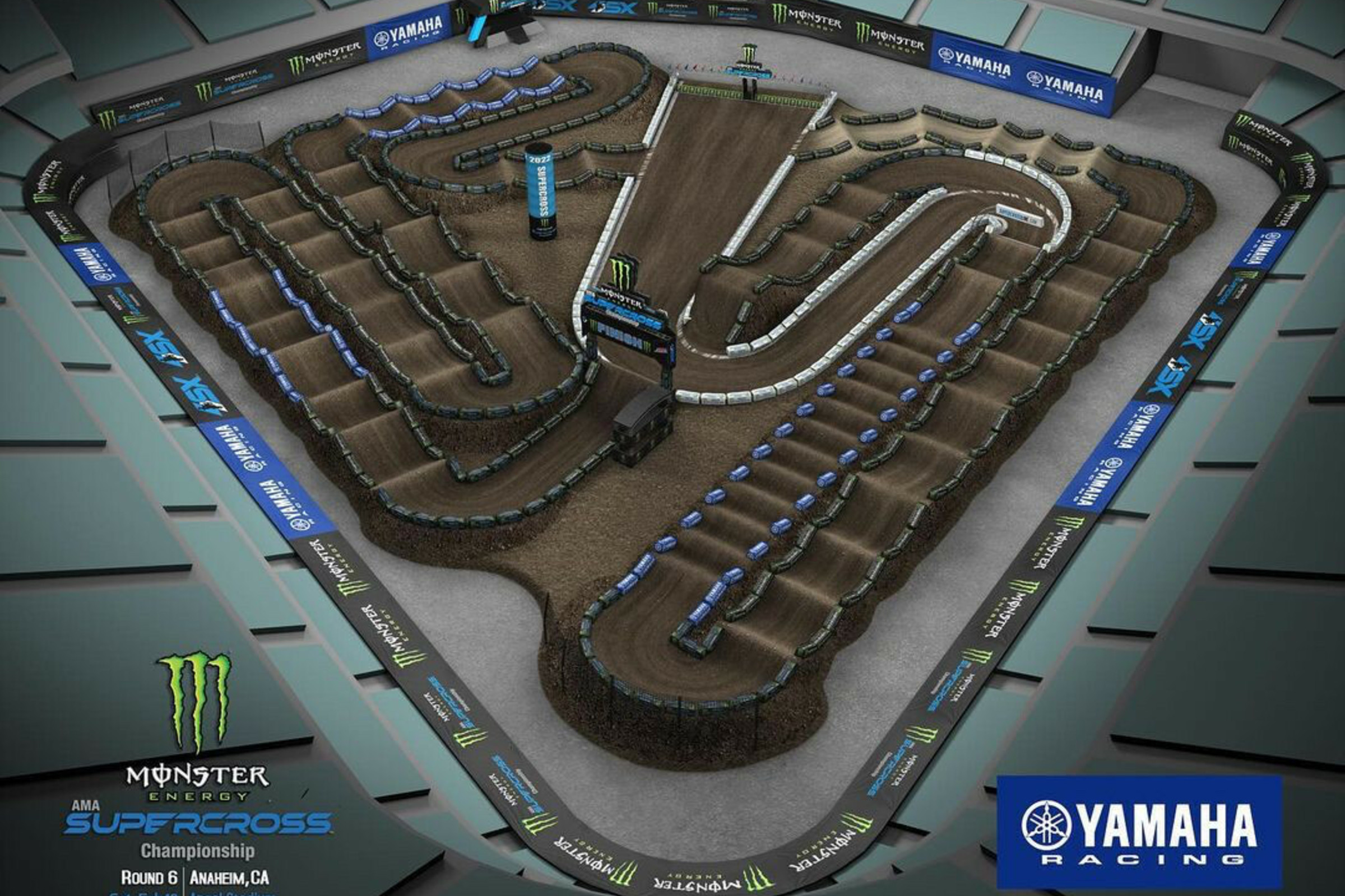 Watch: Anaheim 3 Supercross Animated Track Map
