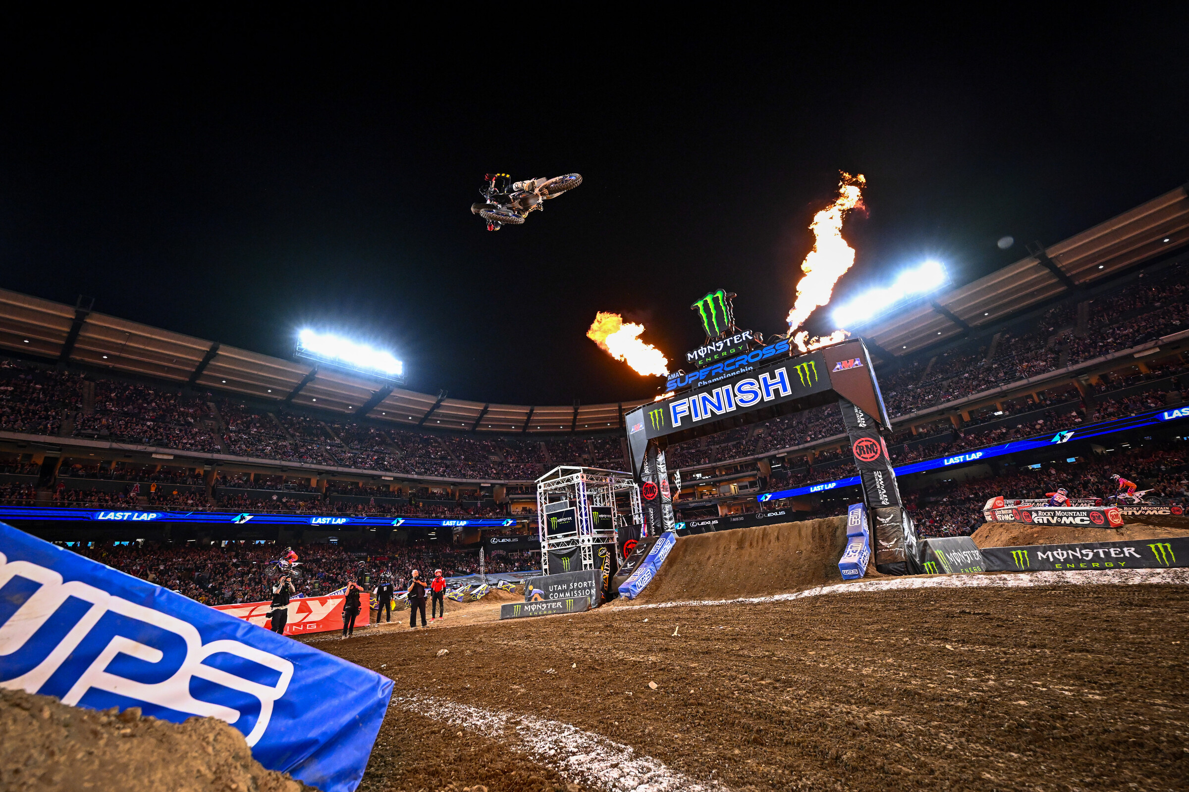 Christian Craig takes the checkered flag.