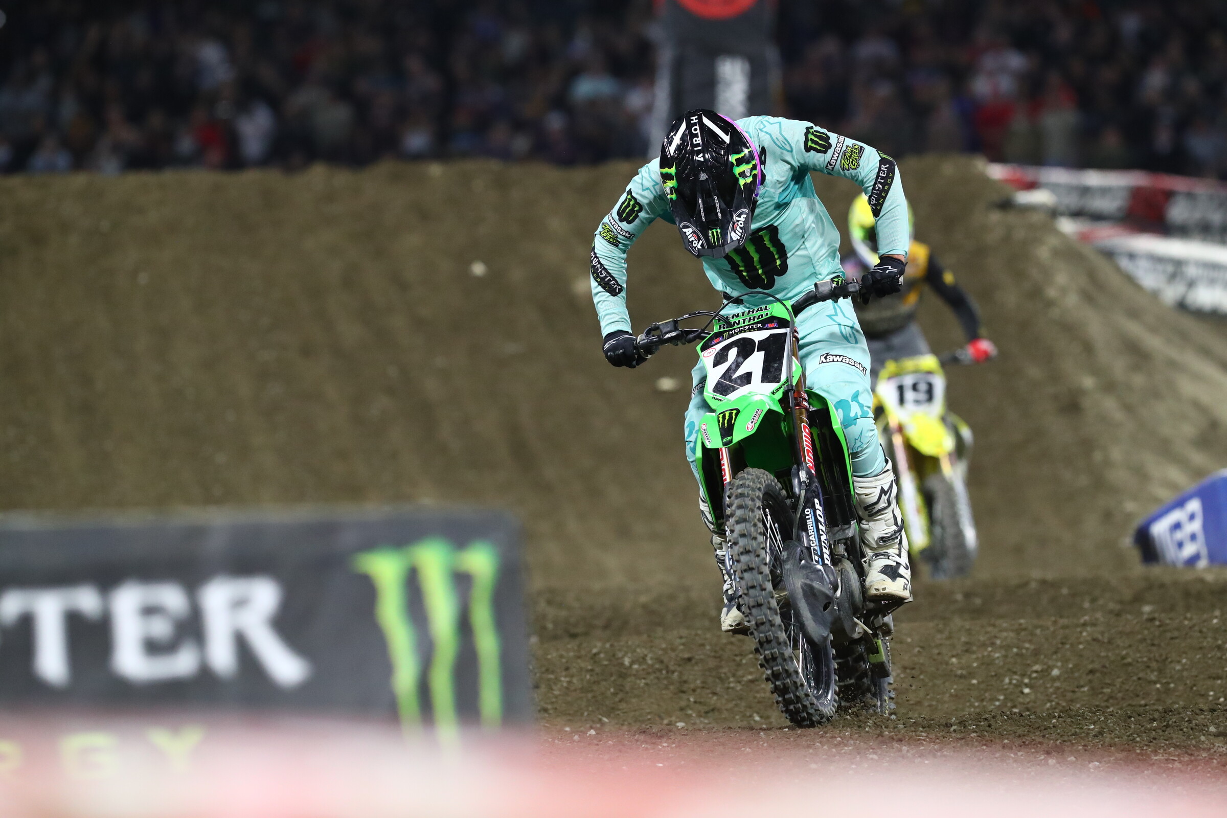 Anderson sits 12 points behind Eli Tomac following six rounds.