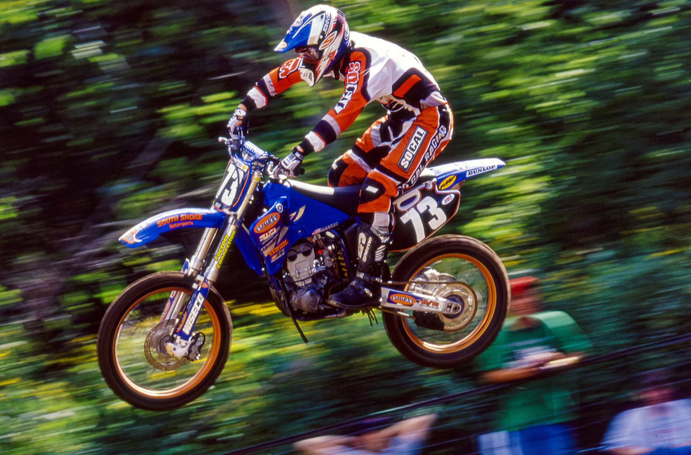 Keith Johnson in the early days of the YZ250F. Bill's 3D Racing team has been at it for a long time.