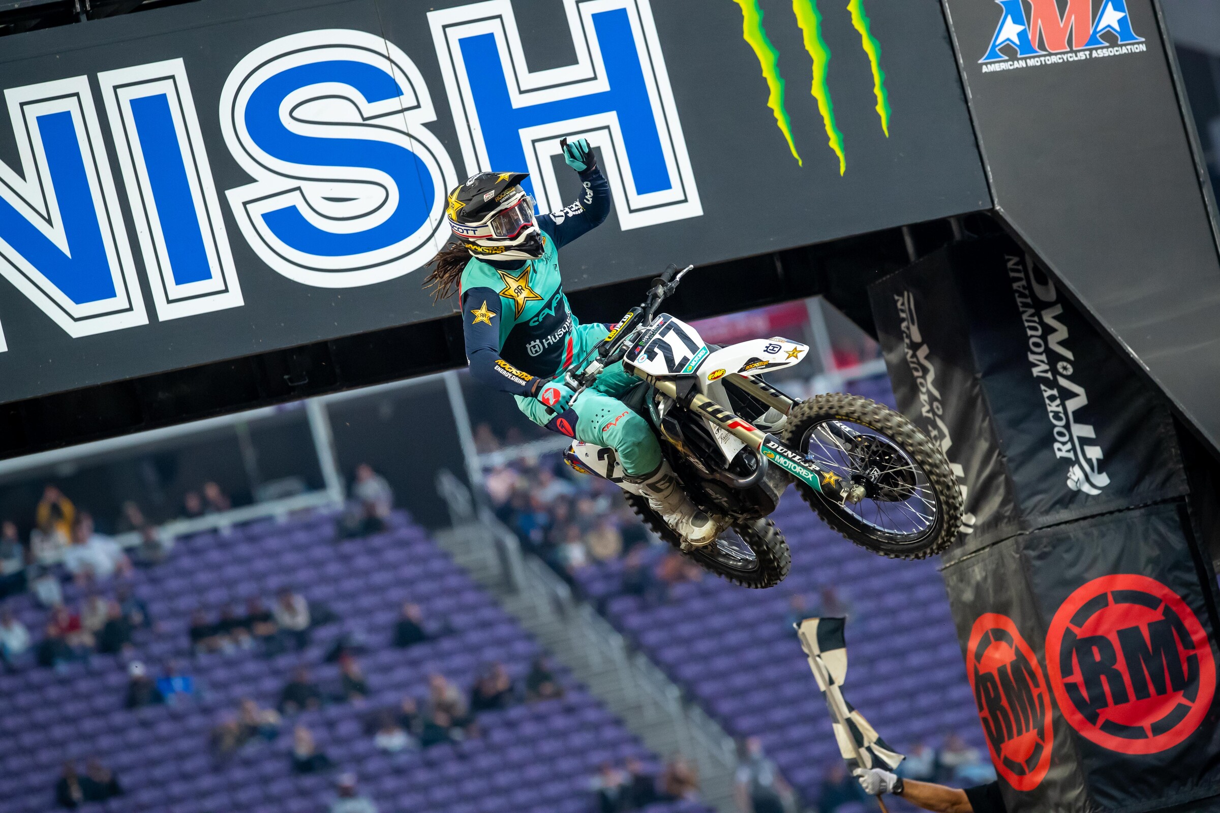 Malcolm Stewart won his second 450SX heat race before finishing fourth in the main event.