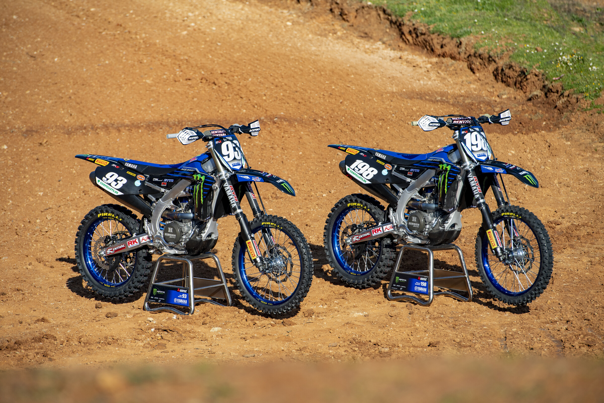 Race machines for Jago Geerts (#93) and Thibault Benistant (#198)