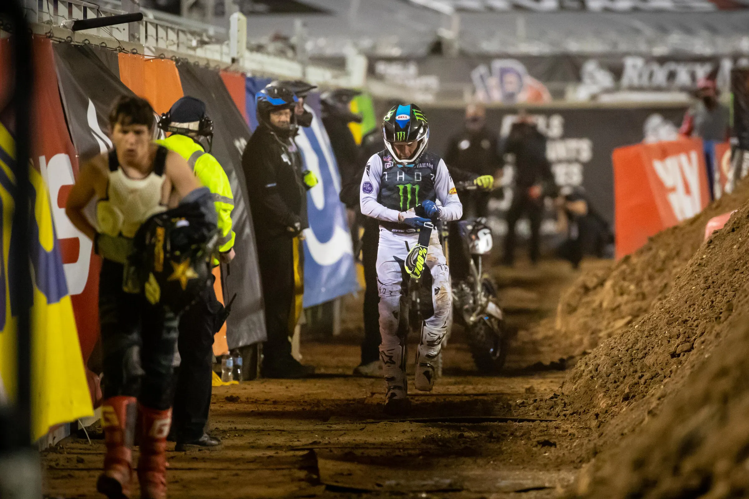 Martin's 2021 supercross season as essentially over before it started due to a crash in the opening lap of the first 250SX West Region race.