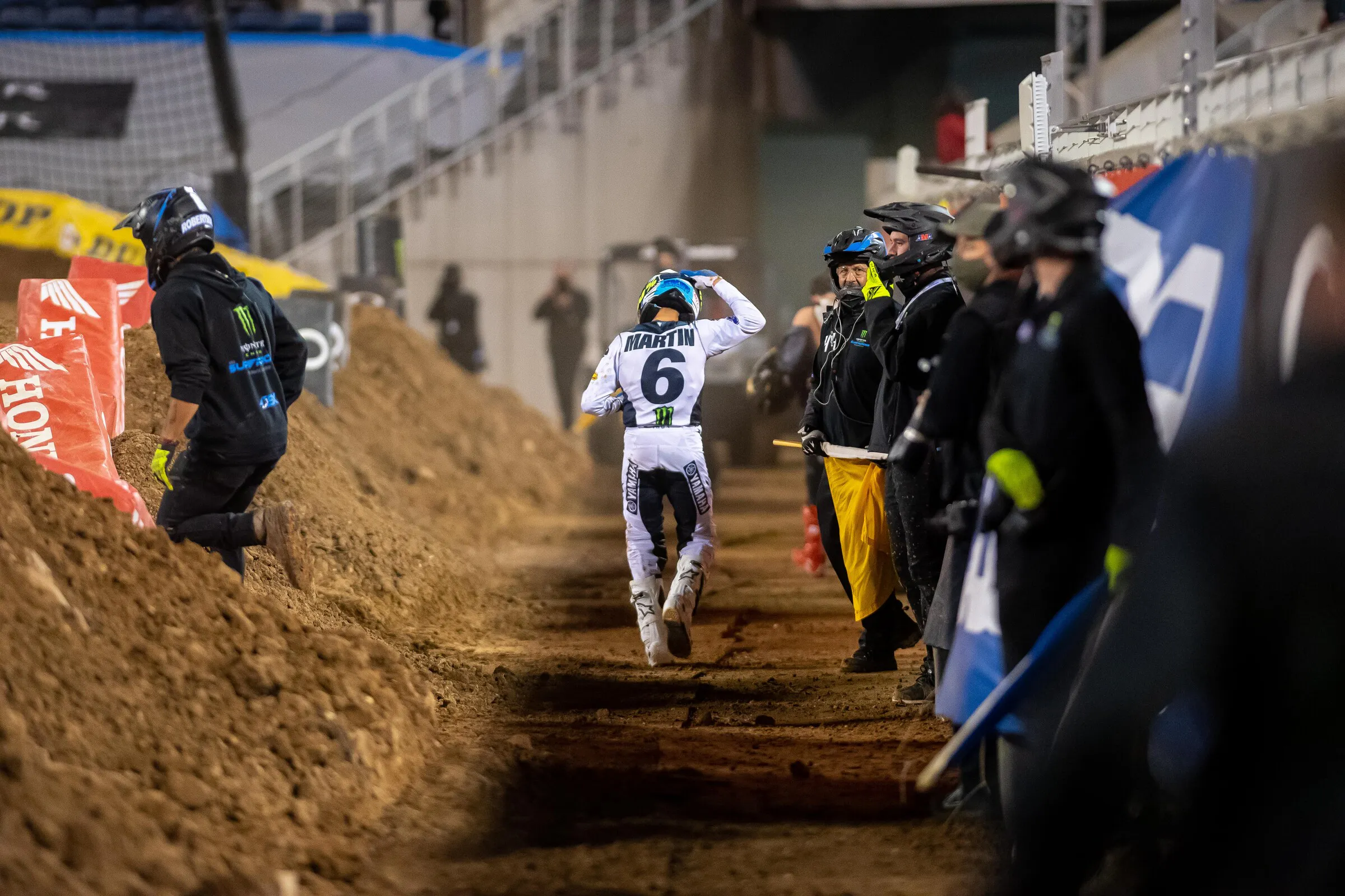 Martin suffered a dislocated shoulder in the crash and set his focus on the Lucas Oil AMA Pro Motocross Championship.