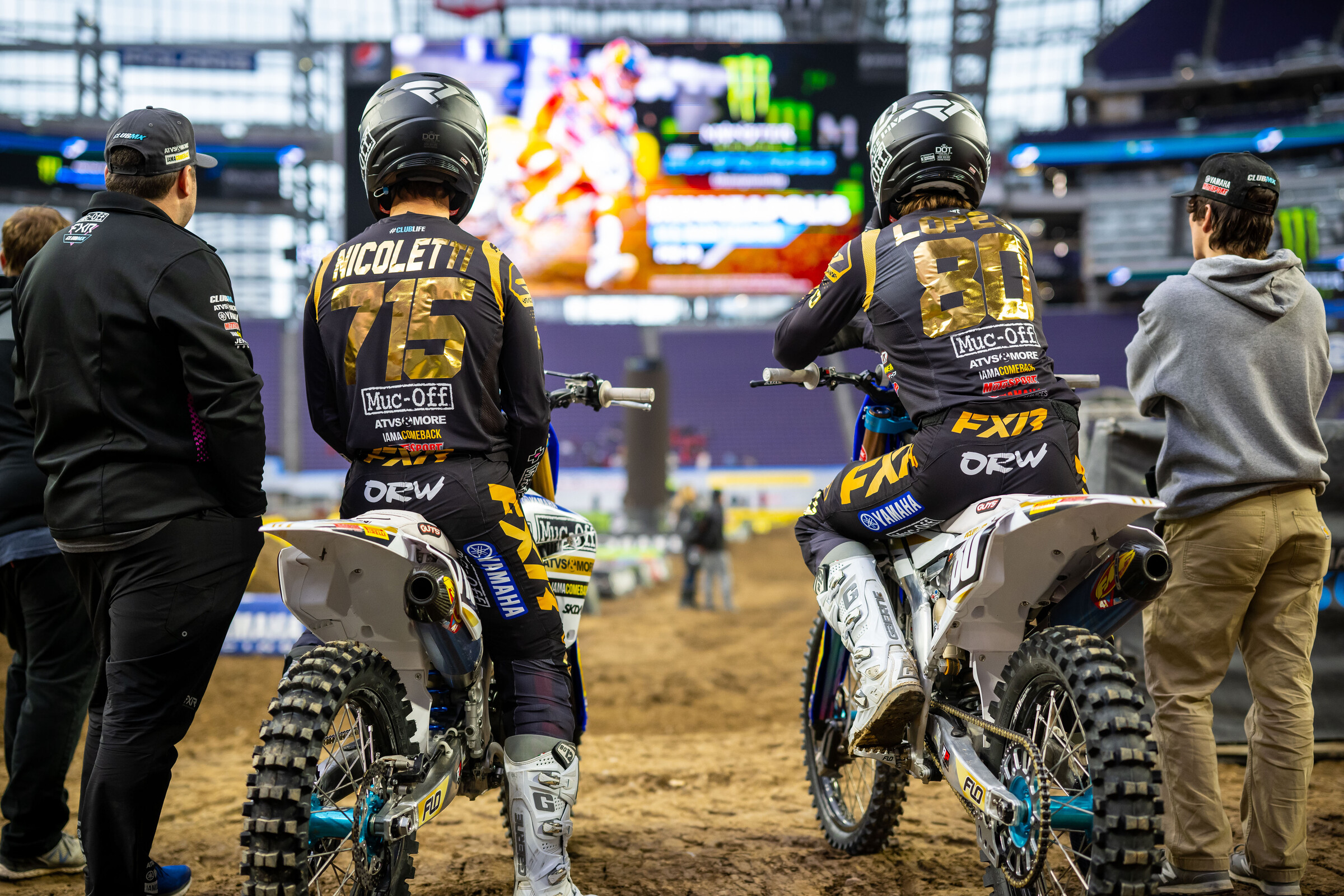 Nicoletti and Lopes at the Minneapolis Supercross.