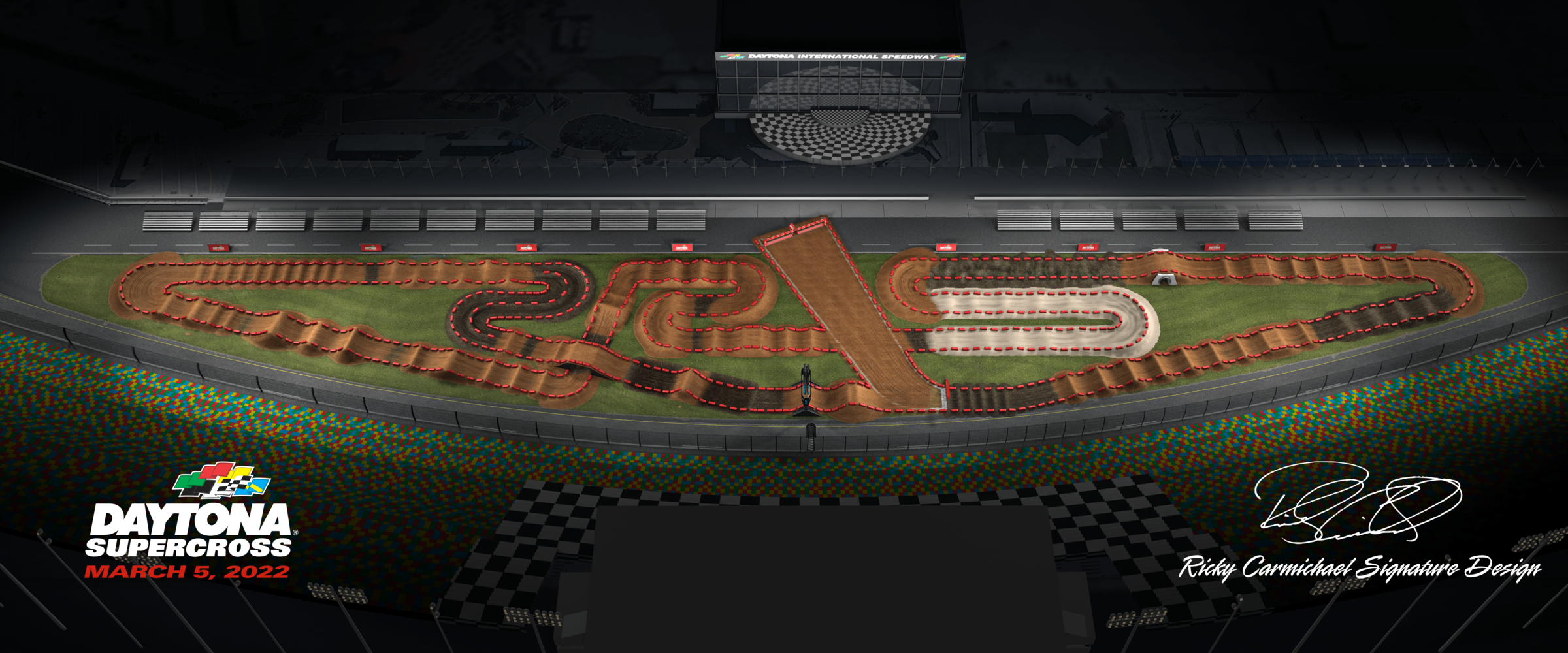 The 2022 Daytona Supercross track map.