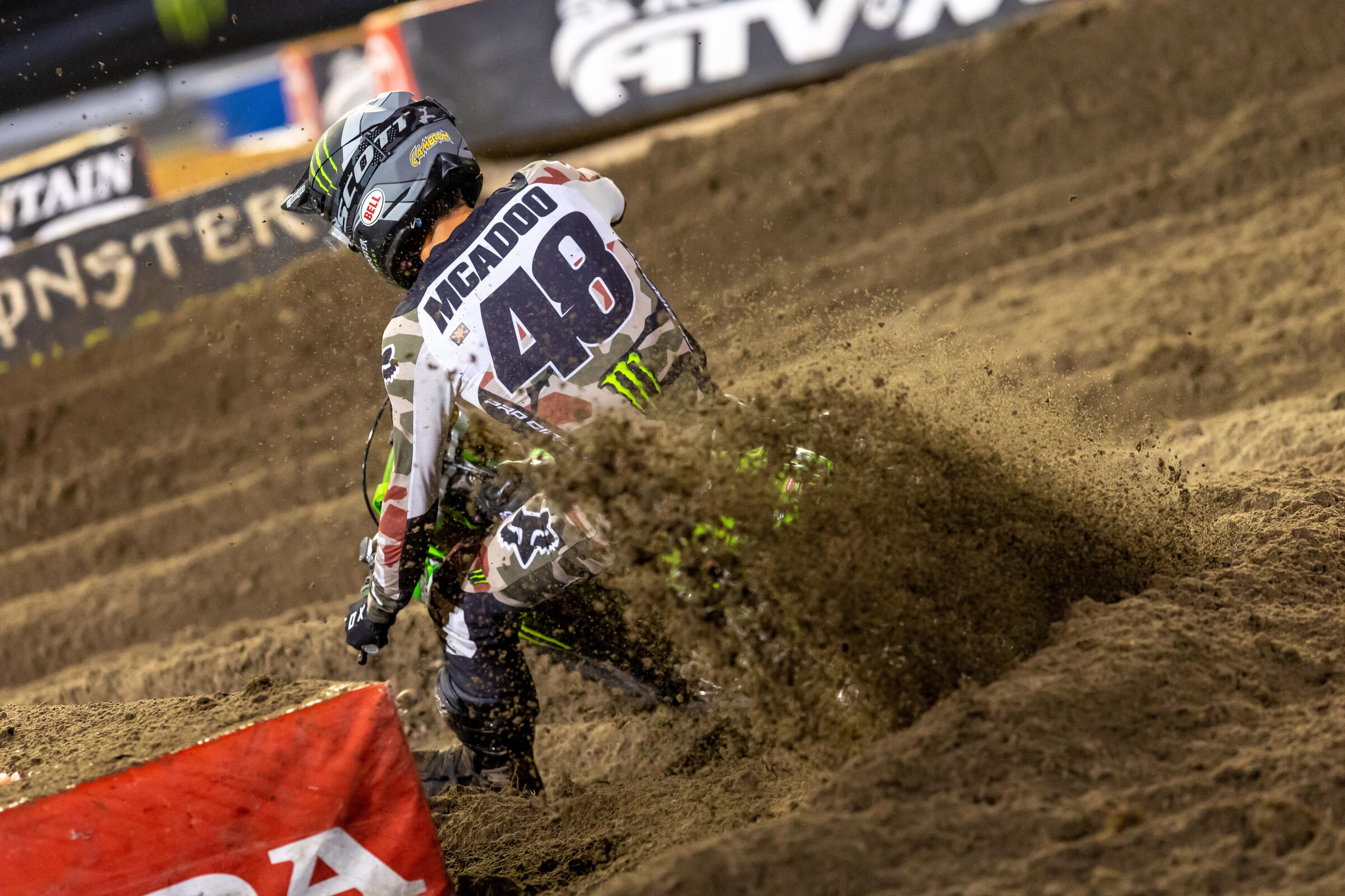 McAdoo battled out a painful podium.