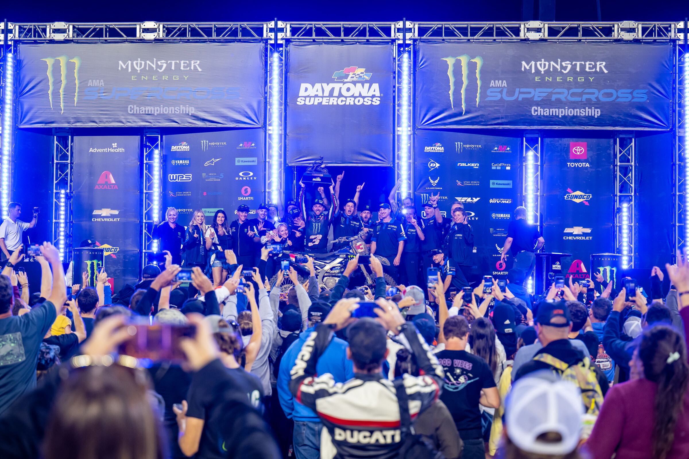 The Daytona crowd was heavily in favor of Tomac.