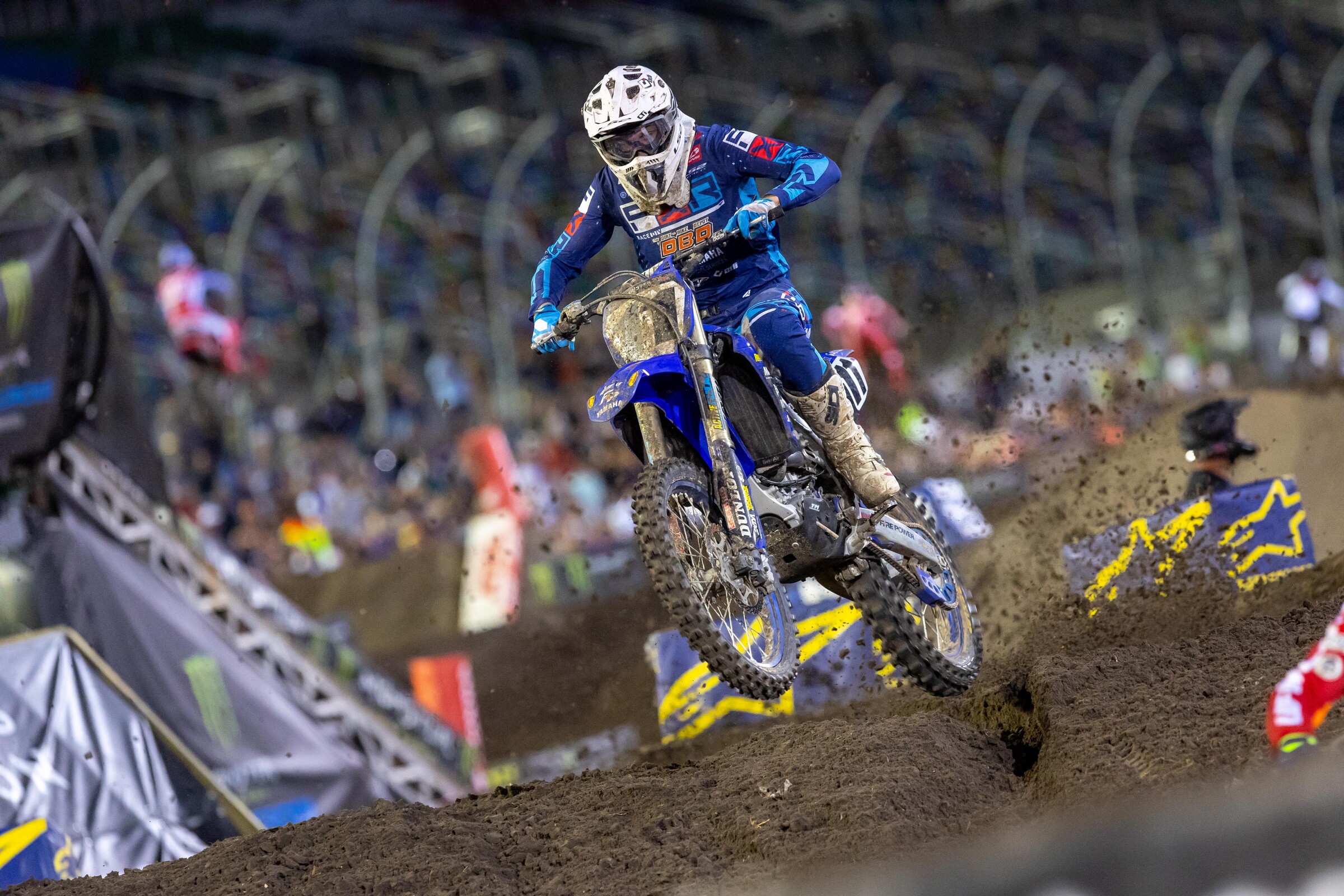 Kyle Chisholm at the Daytona Supercross over the weekend. He finished 13th in the 450SX main event.
