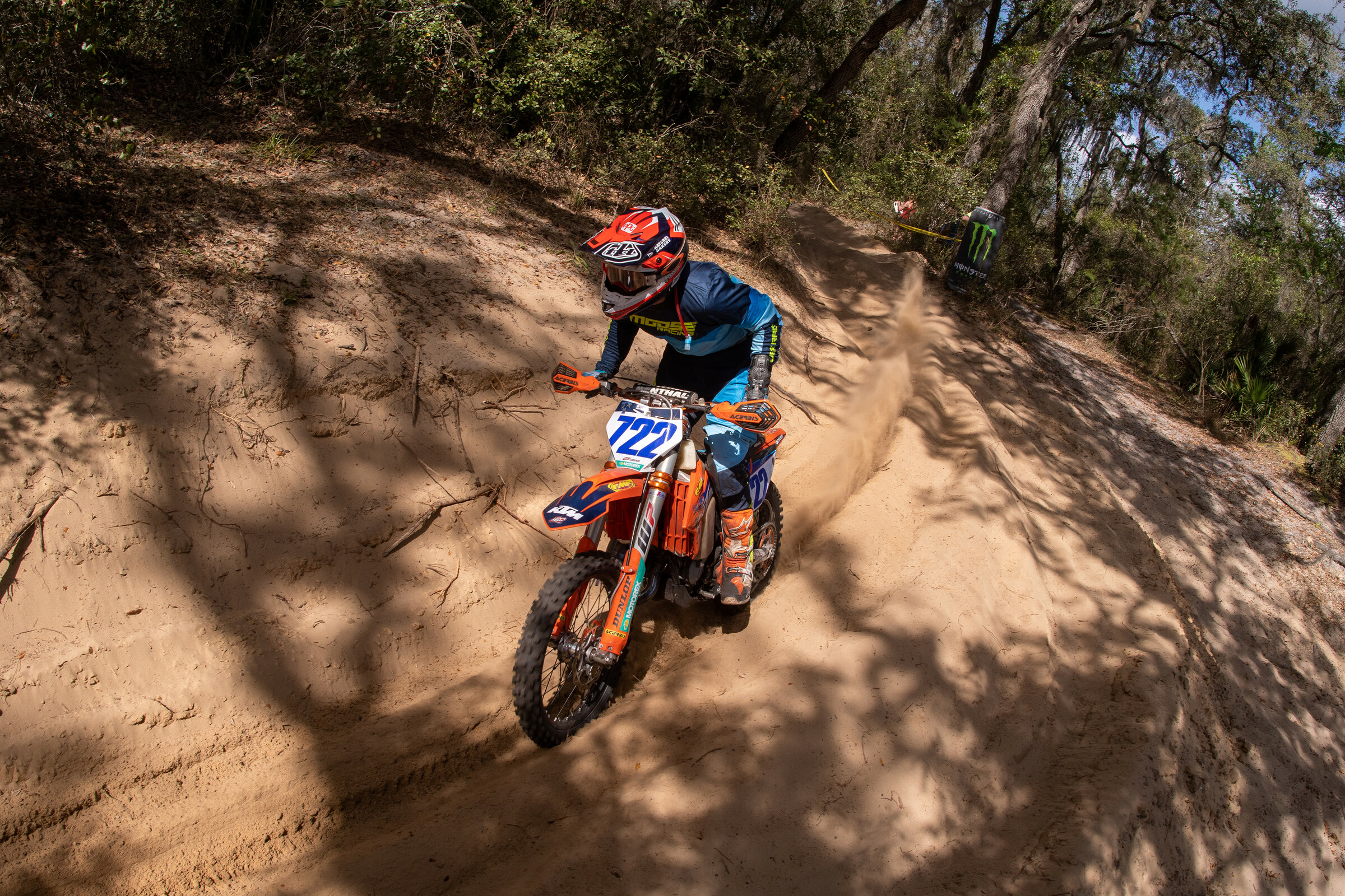 Zack Hayes (Carolina XC/Moose Racing/XC Gear) returned to the center of the box in the FMF XC3 class.