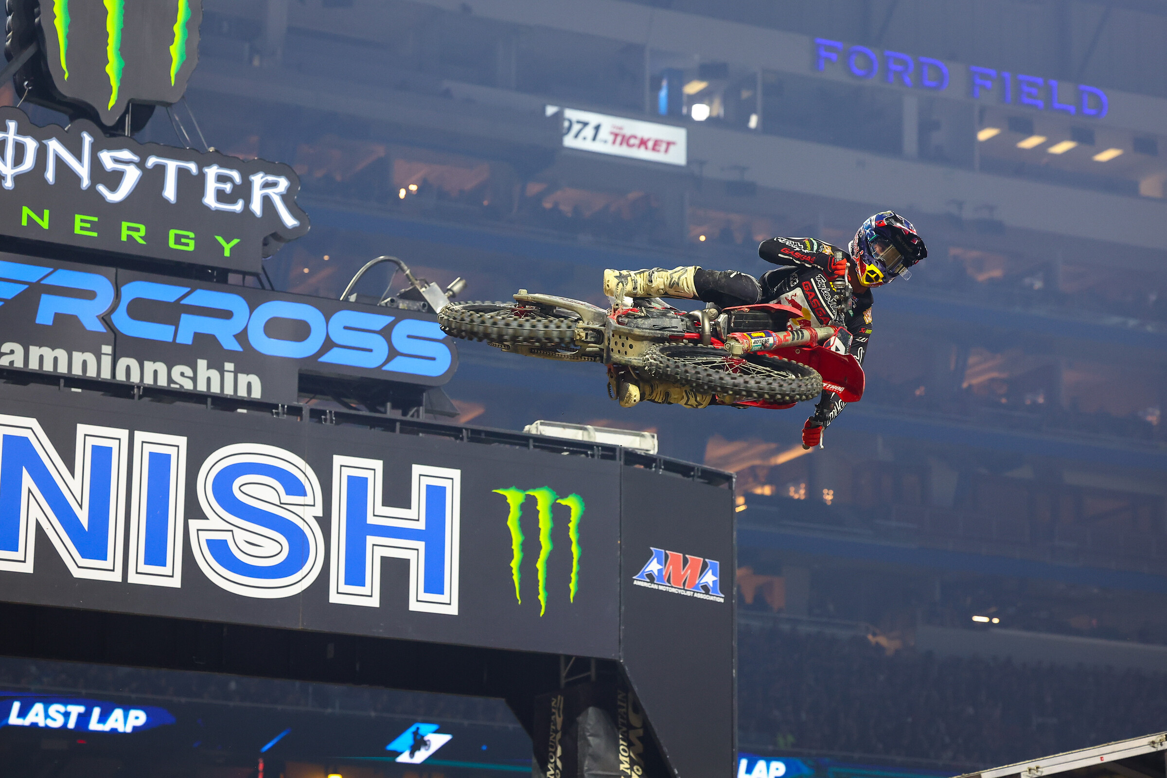 Pierce Brown won his heat race and ended the night on the podium.