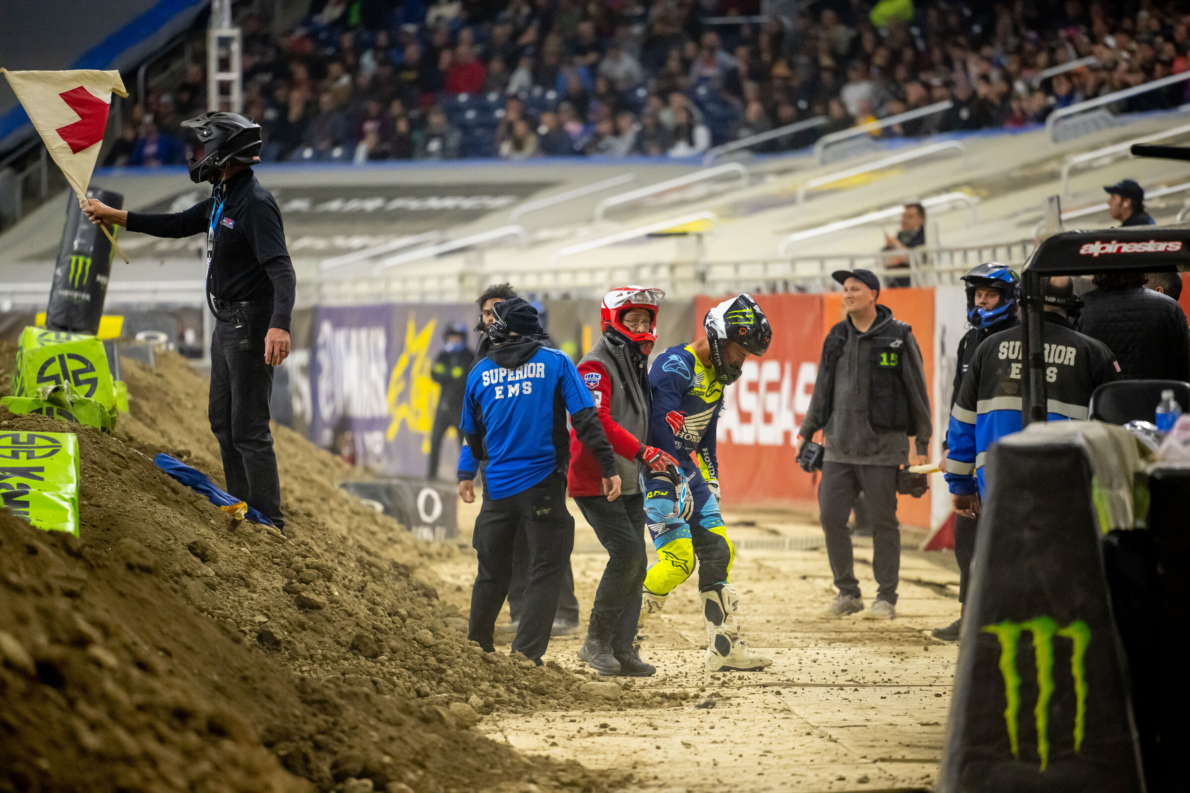 Sexton took another beating in Detroit, but this one was not his fault. Webb mistimed a jump and Chase had nowhere to go.