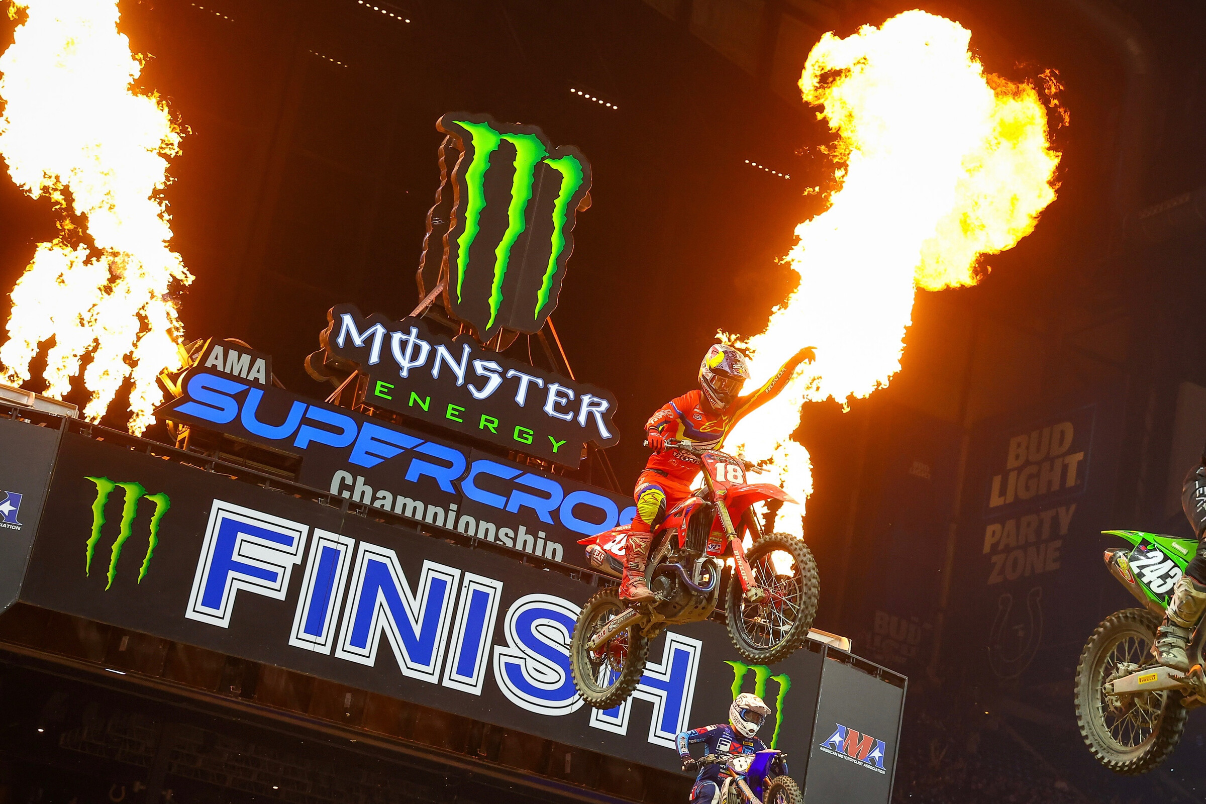 Jett Lawrence would pick up his fourth win of 2022 at Indy.