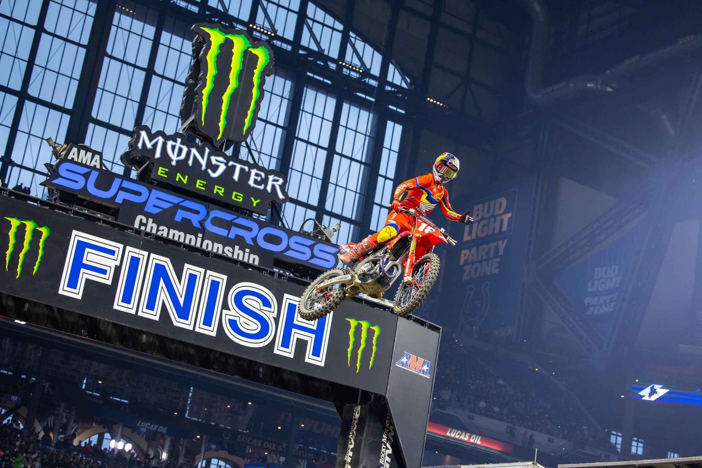 Lawrence winning the heat.