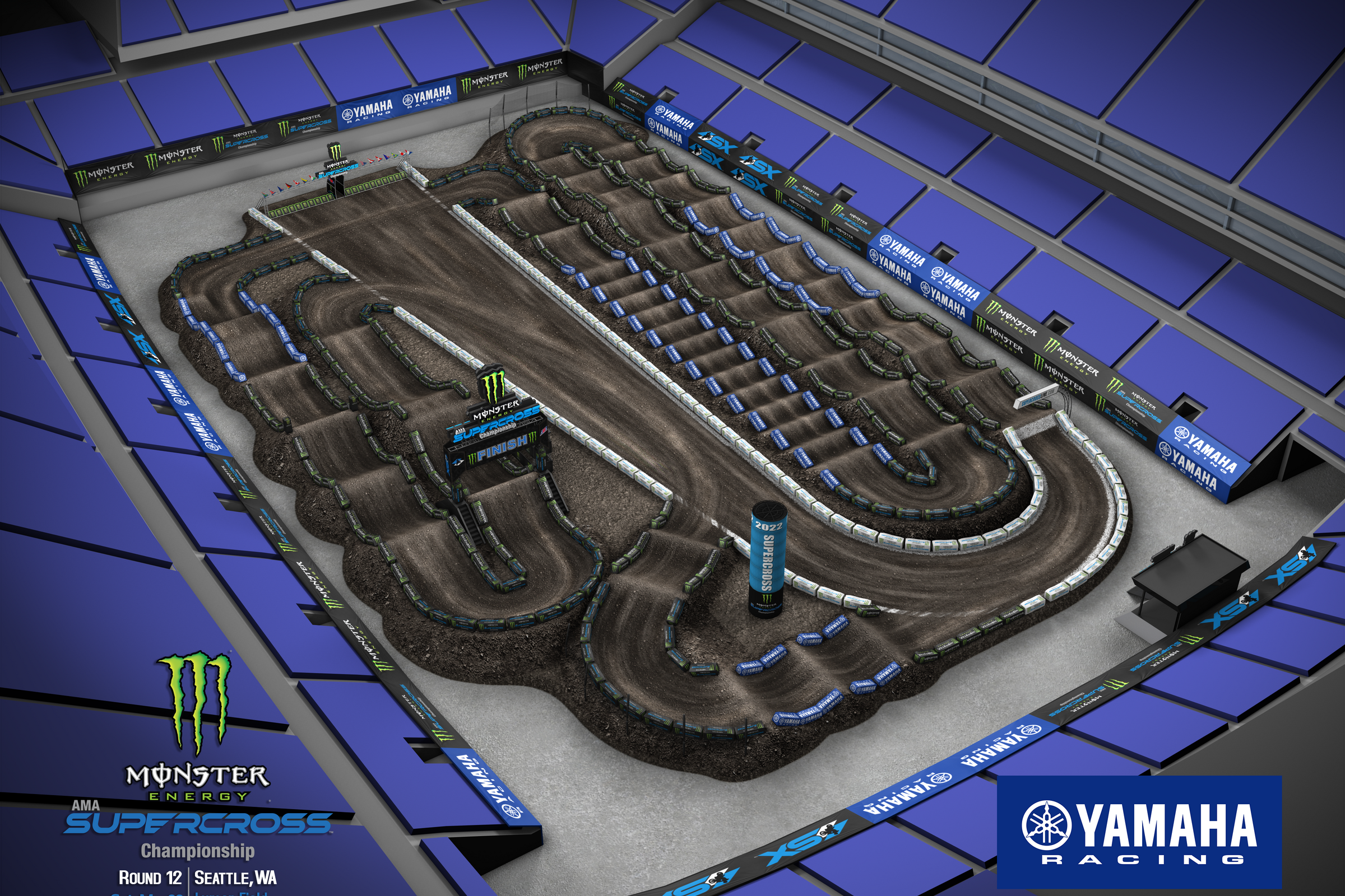 Watch: Seattle Supercross Animated Track Map