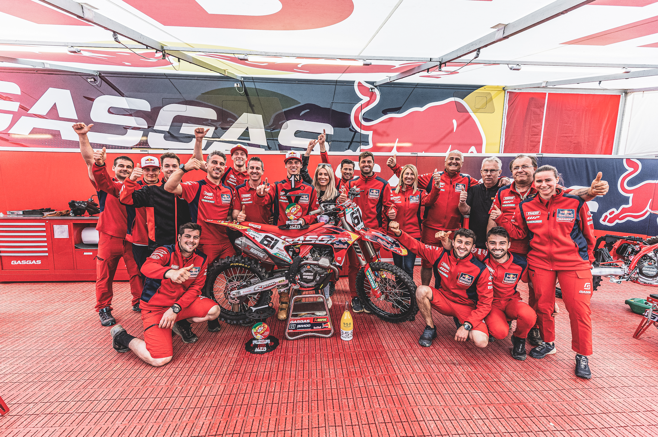 Jorge Prado and the GasGas team.