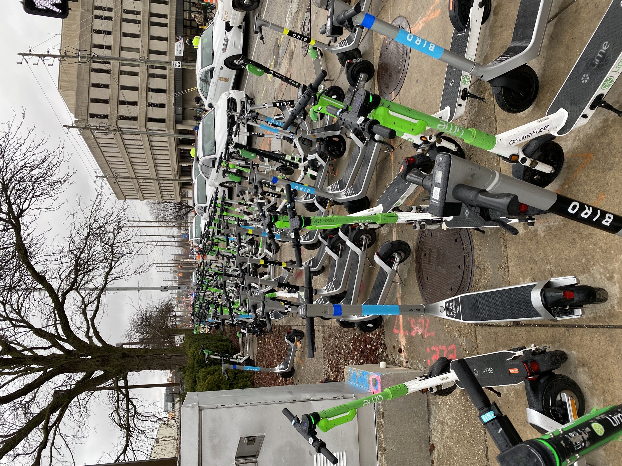 End of the Indy SX pre-race outside Lucas Oil Stadium. 