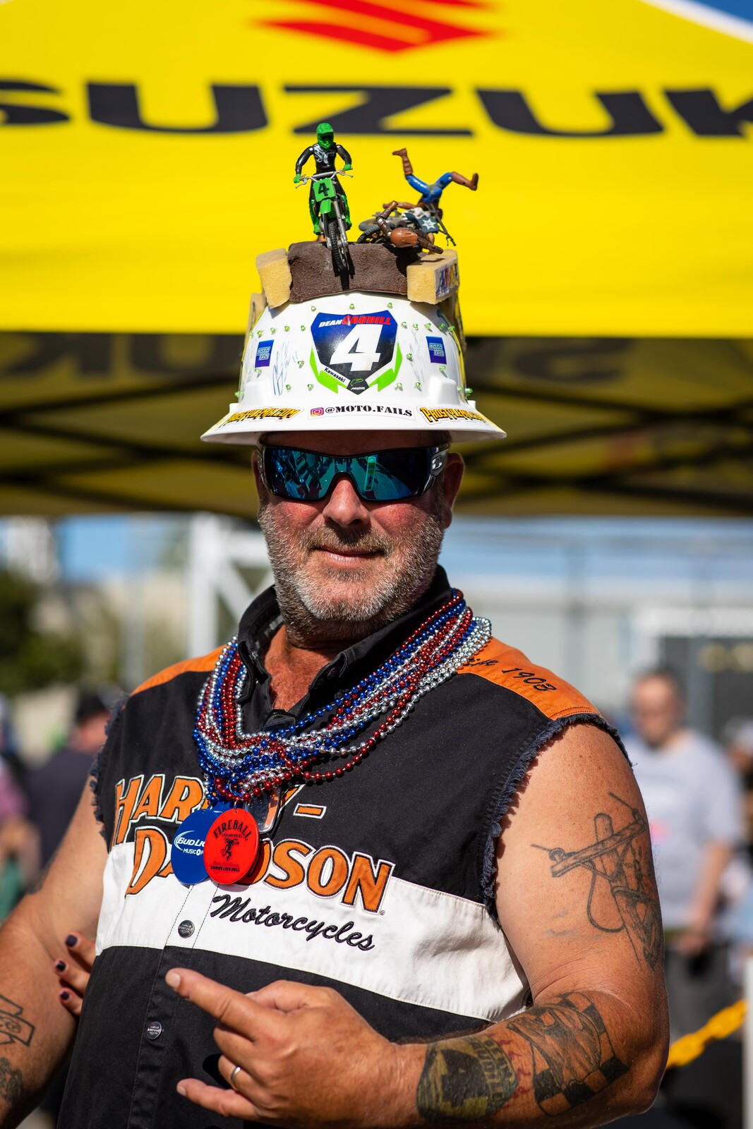 Easily the Hat of the Week at Bike Week 2022. 