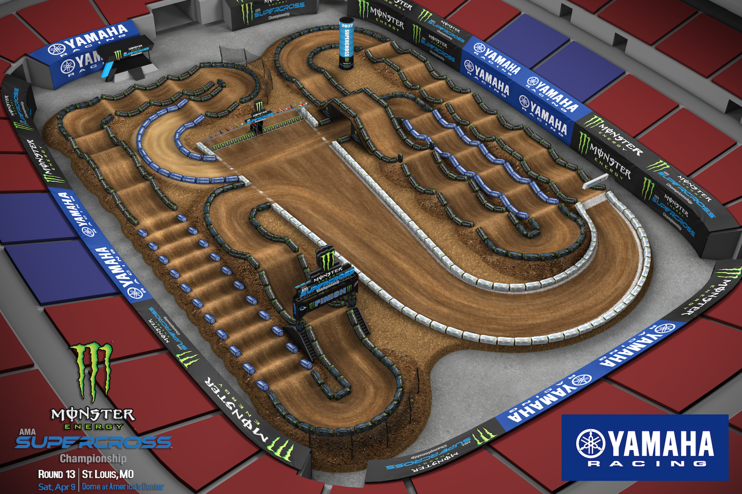 Watch: St. Louis Supercross Animated Track Map