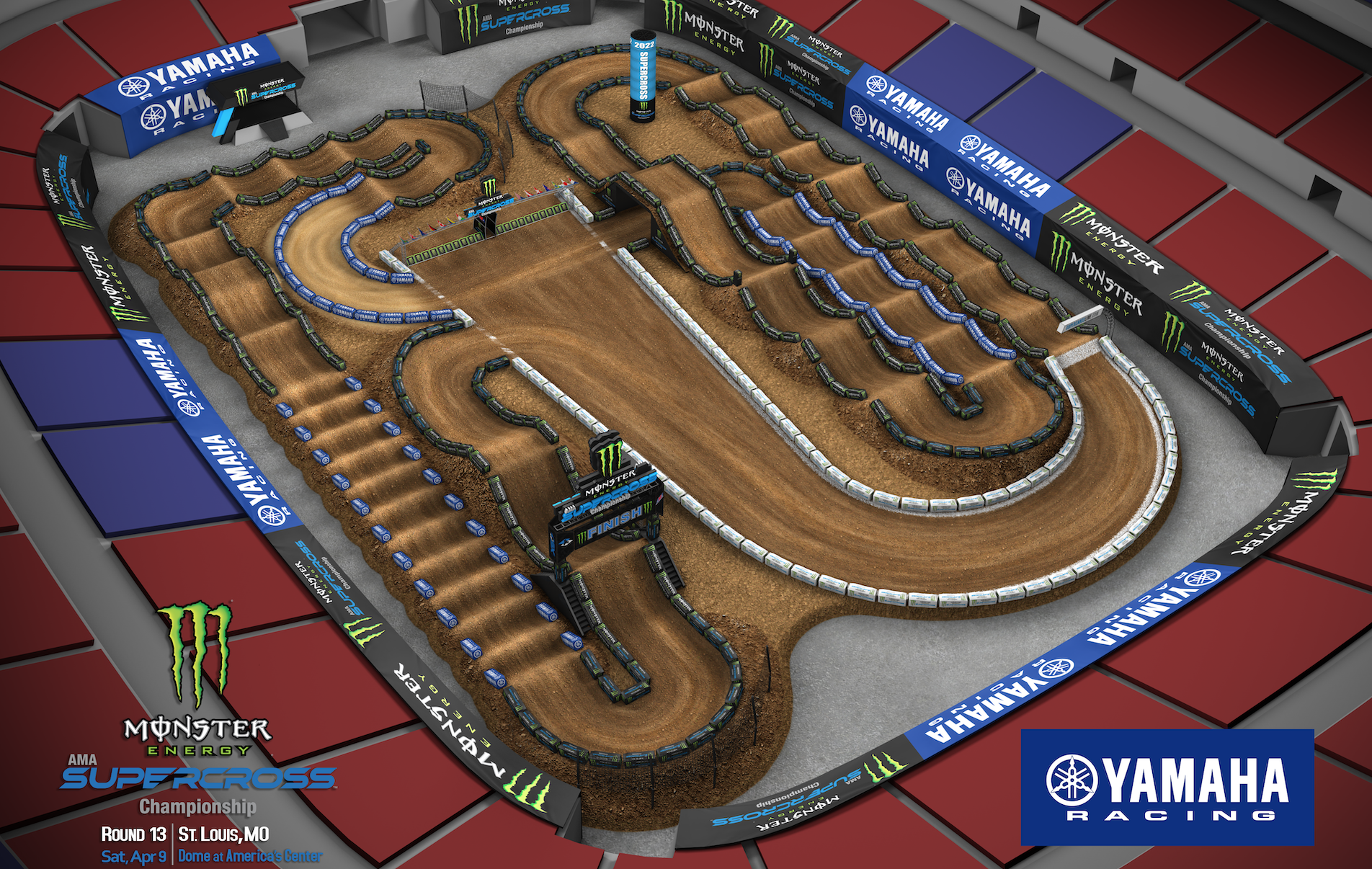 The 2022 St. Louis Supercross layout.