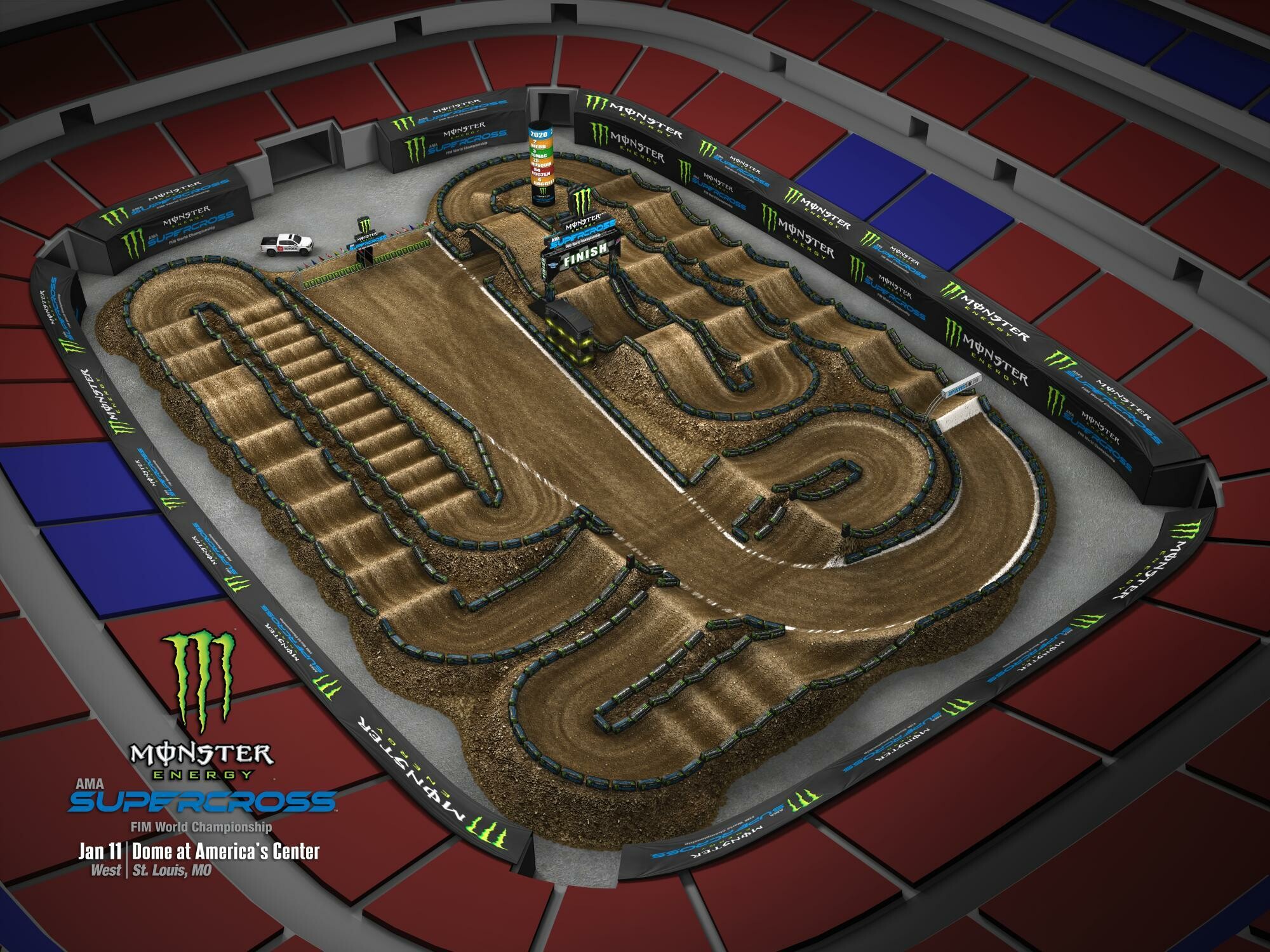 2020 St. Louis Supercross track map.